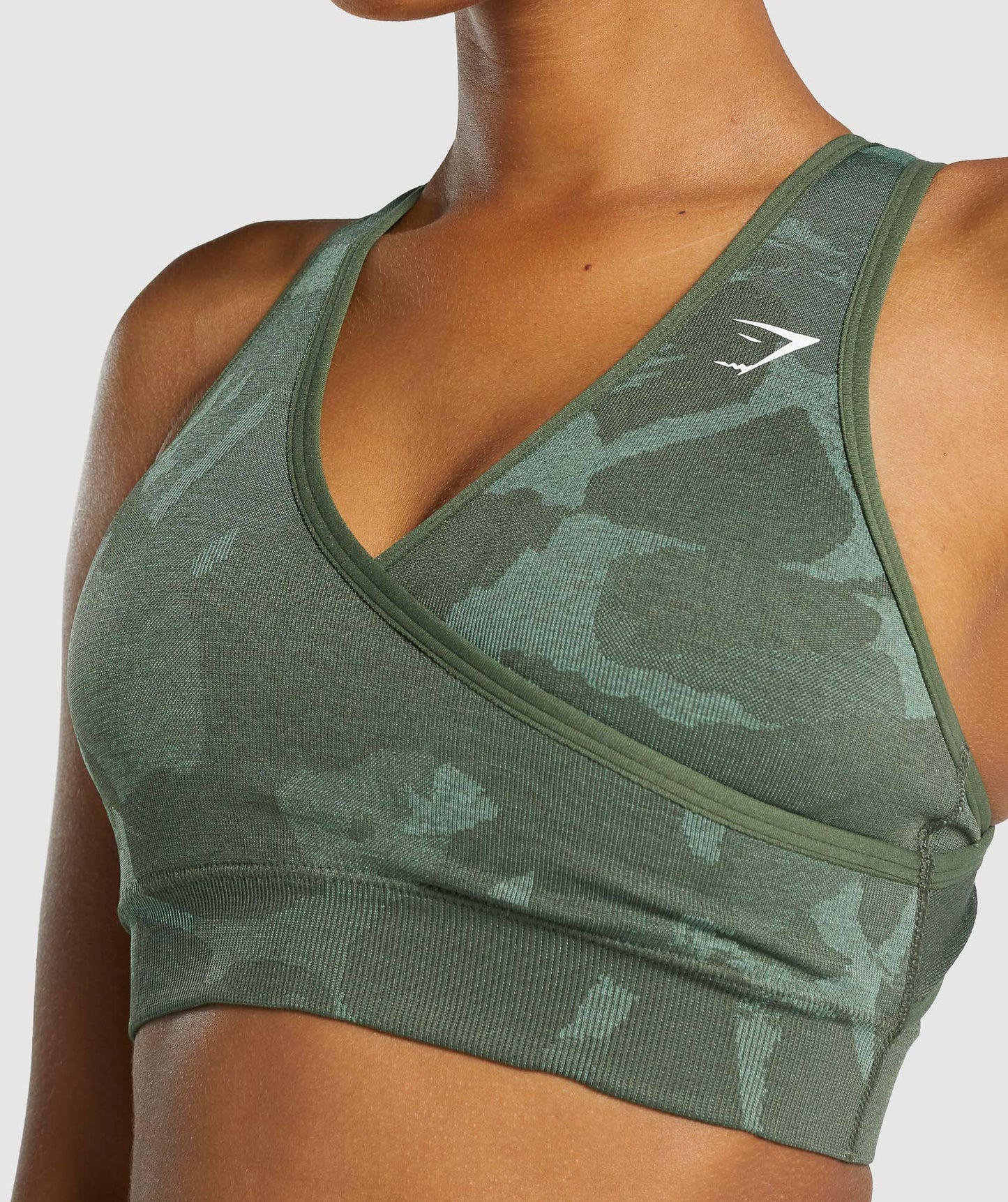 Gymshark Adapt Camo Seamless Sport BH - Savanna | Grün