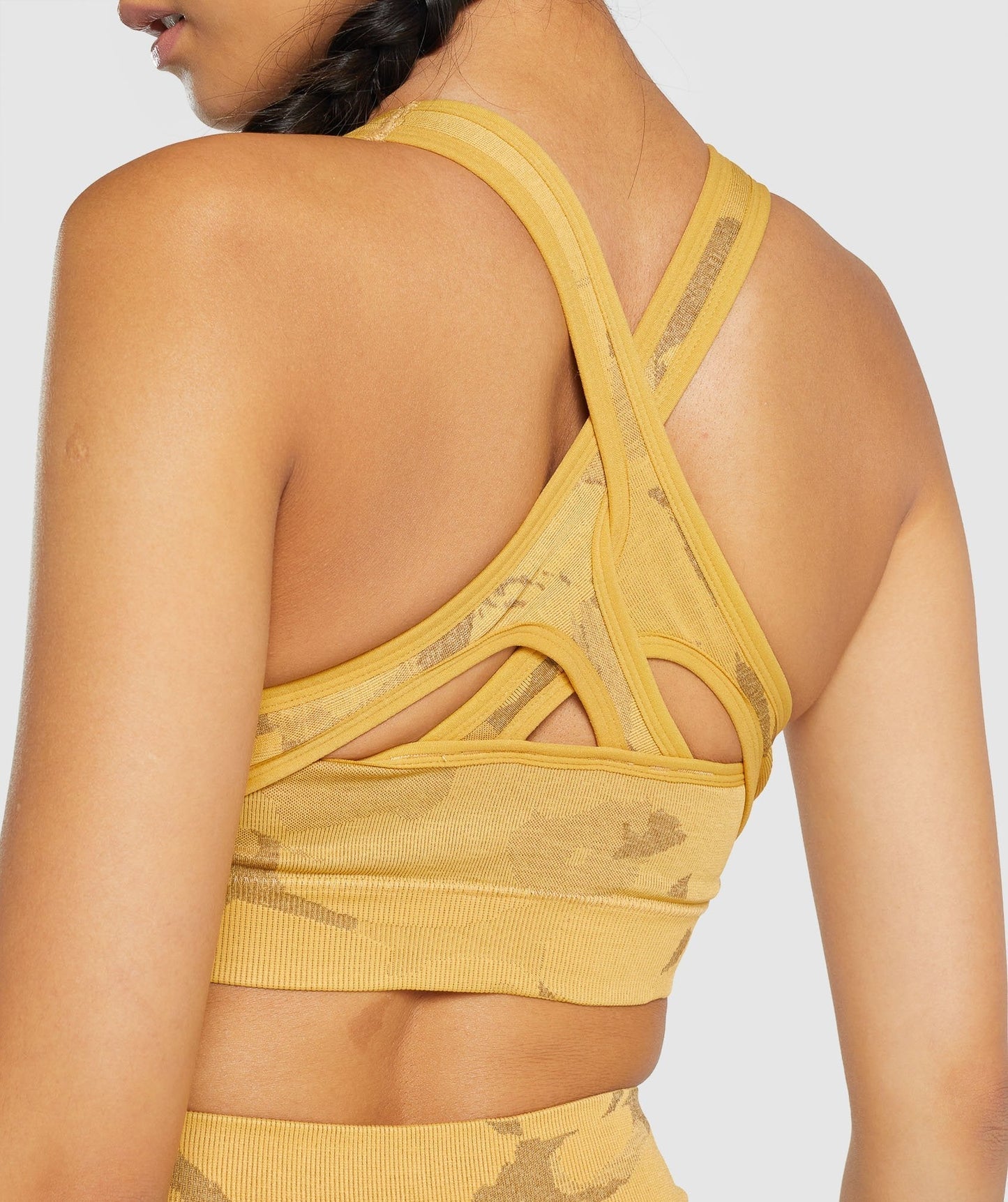 Gymshark Adapt Camo Seamless Sport BH - Savanna | Gelb