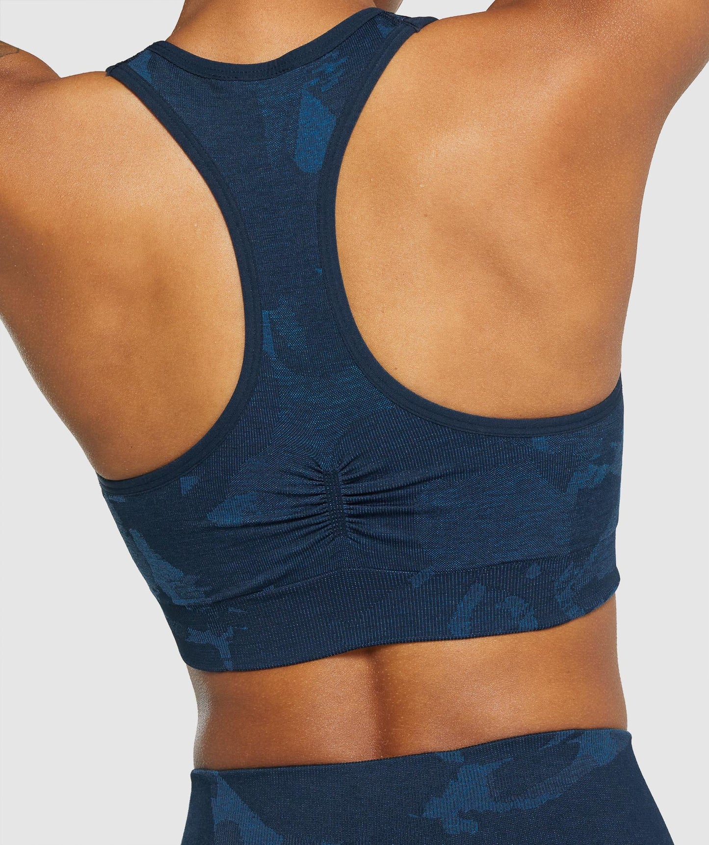 Gymshark Adapt Camo Seamless Racer Back Sports BH - Savanna | Marine