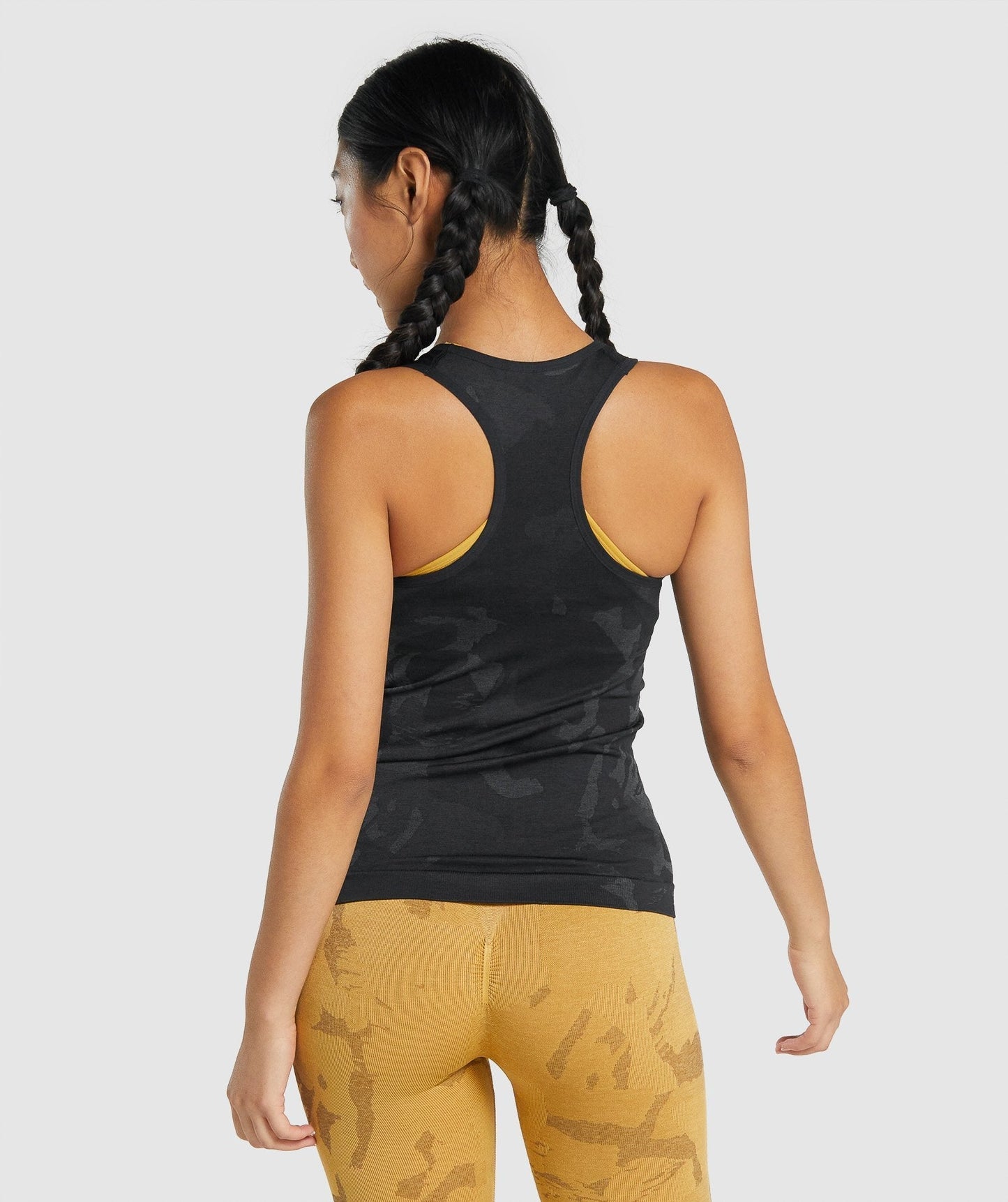 Gymshark Adapt Camo Seamless Tank - Savanna | Schwarz
