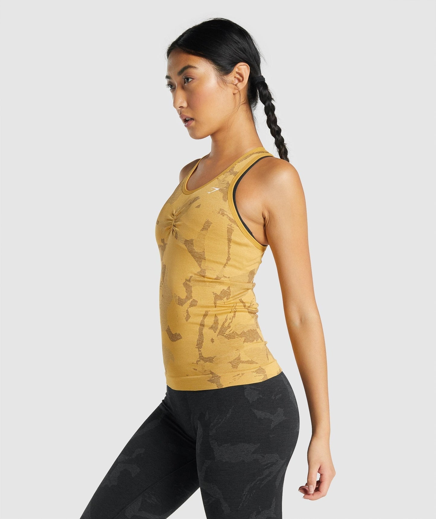 Gymshark Adapt Camo Seamless Tank - Savanna | Yellow