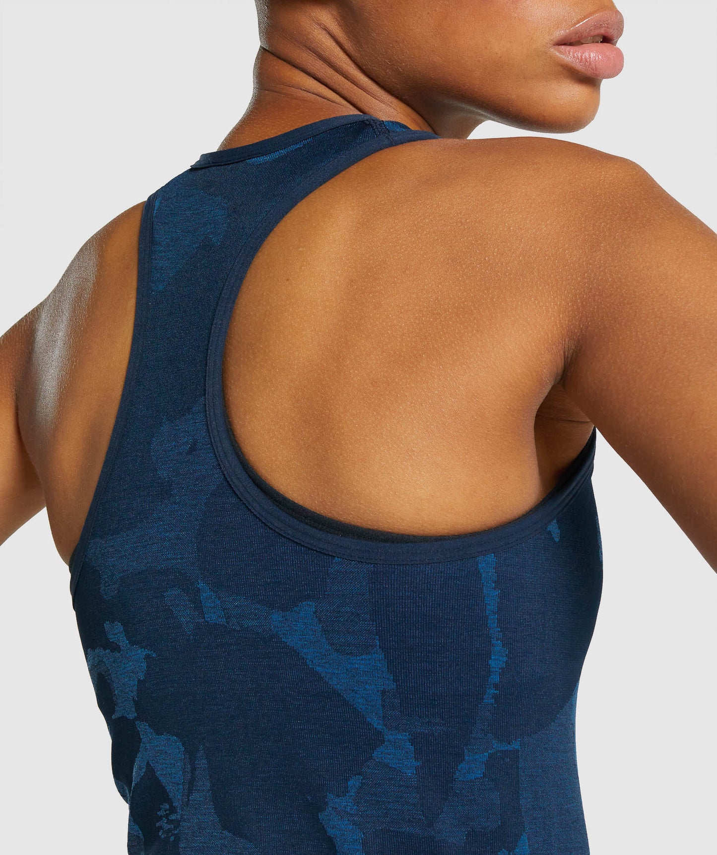 Gymshark Adapt Camo Seamless Tank - Savanna | Navy