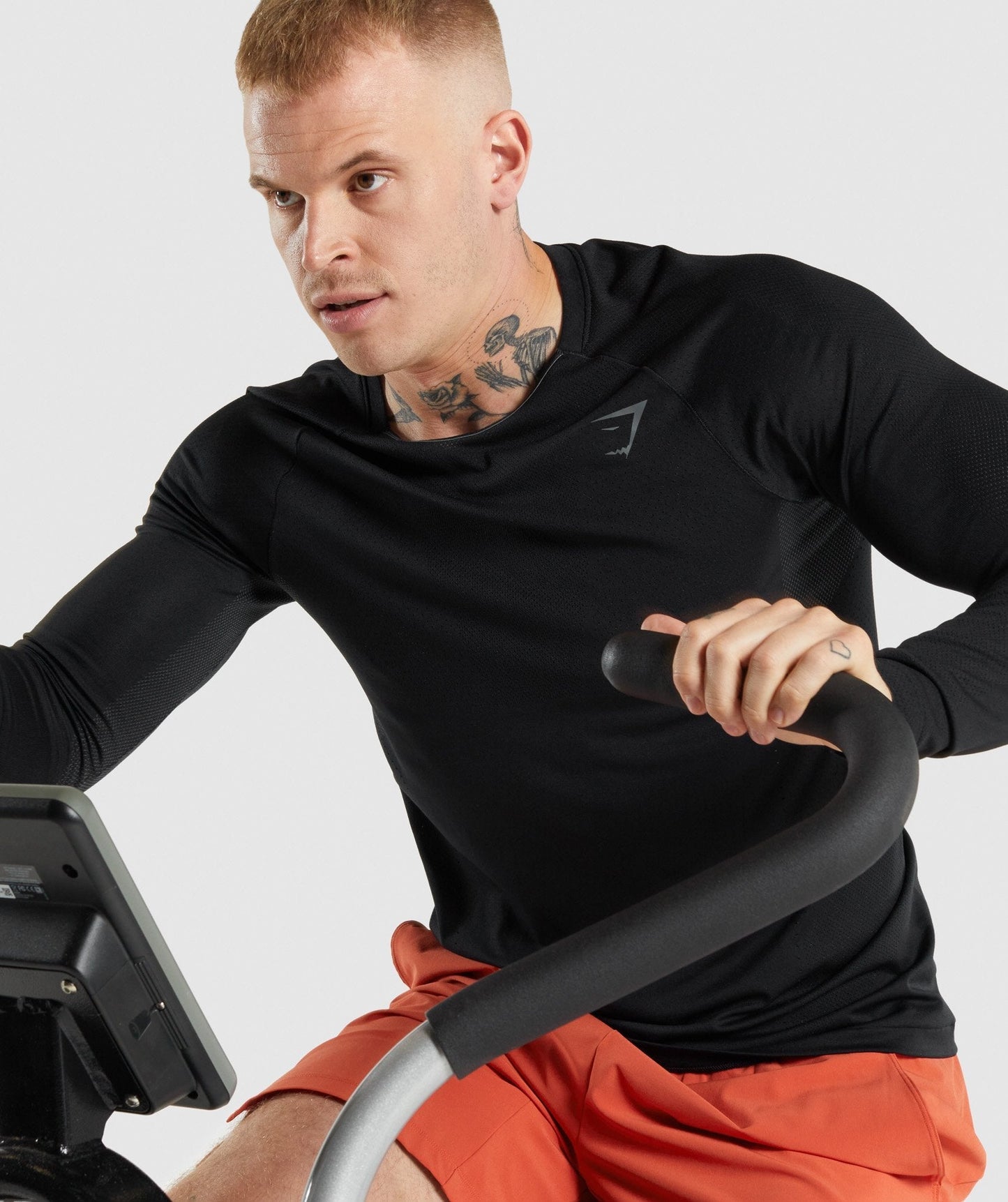 Gymshark Apex Langarm T -Shirt - Schwarz