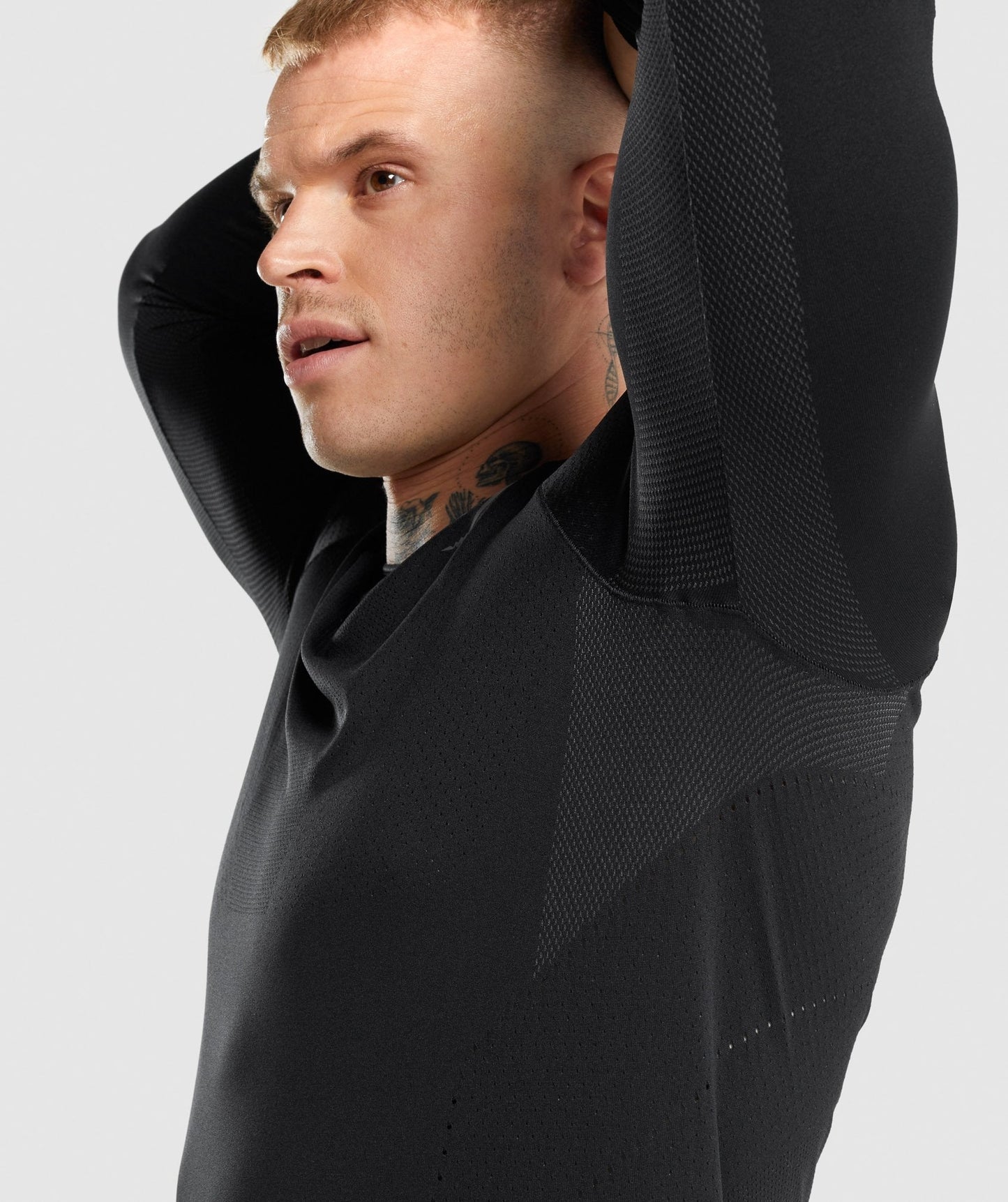 Gymshark Apex Langarm T -Shirt - Schwarz