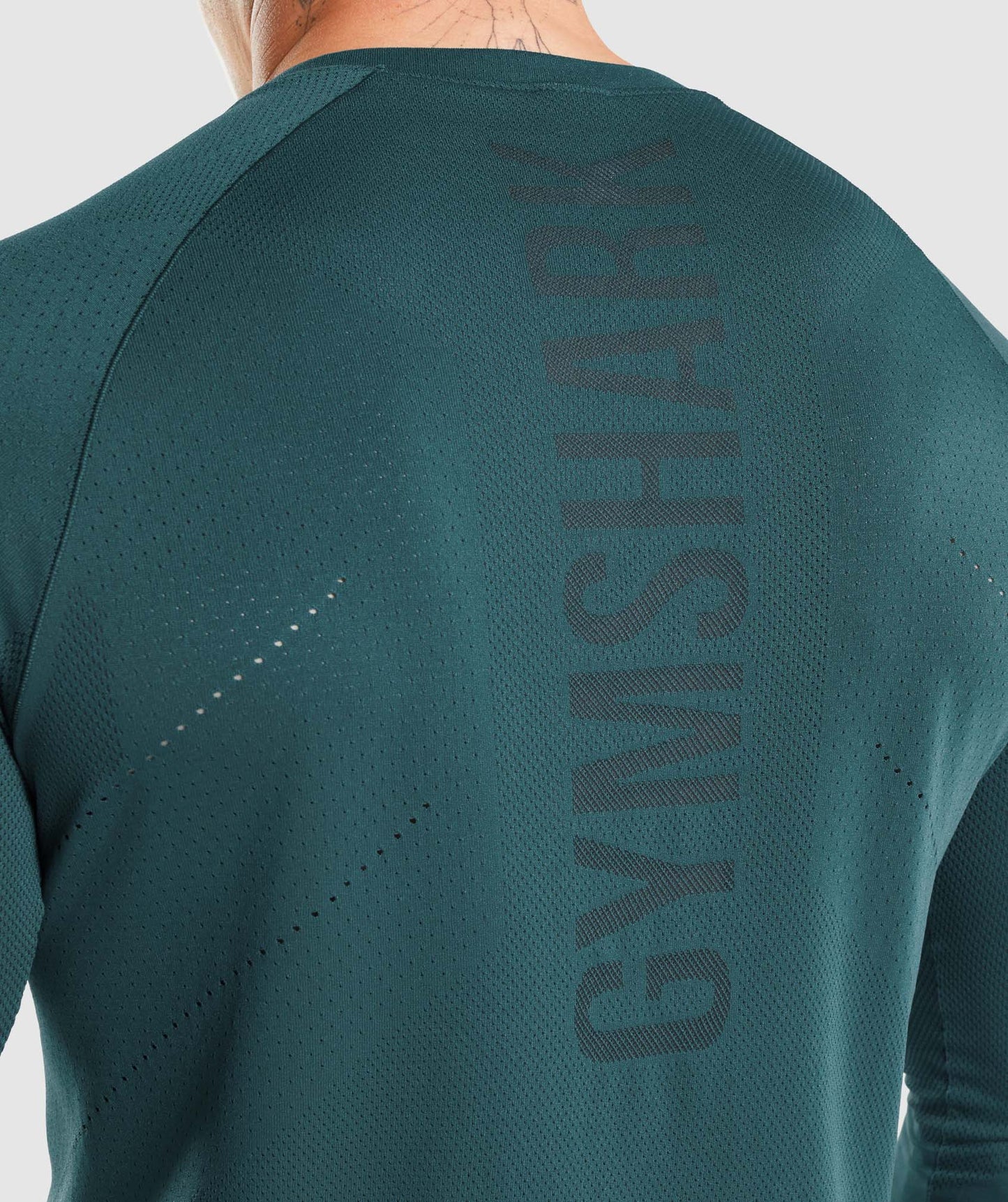 Gymshark Apex Langarm T -Shirt - blaugrün