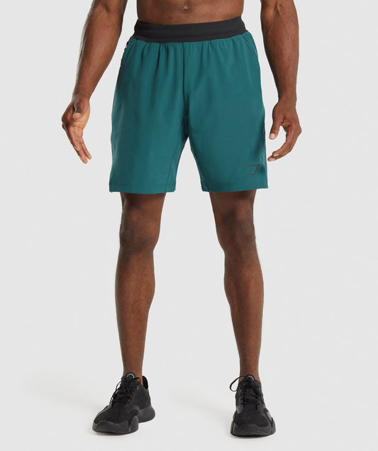 Gymshark Apex funktional 9 "Shorts - blaugrün