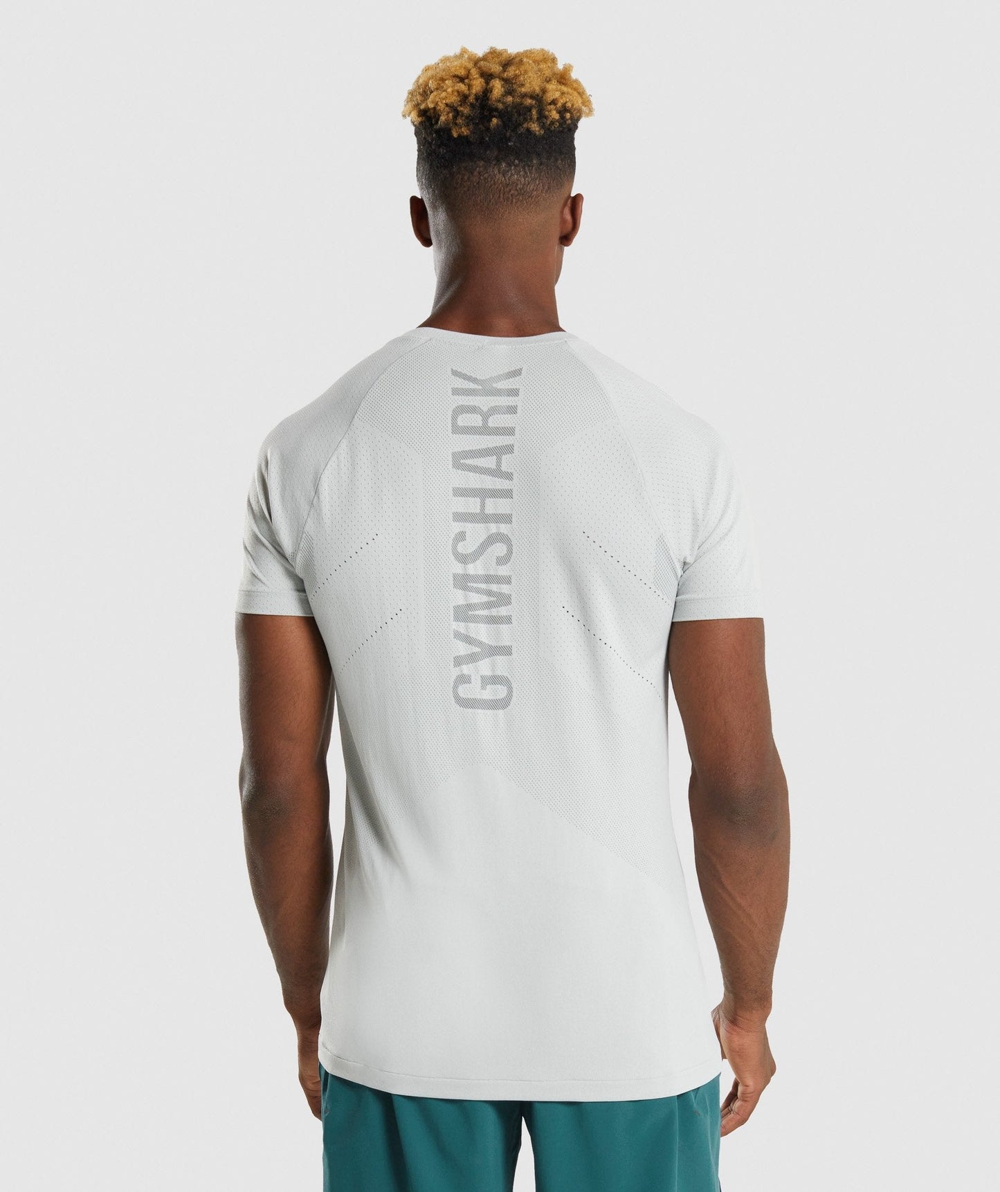 Gymshark Apex spielen T -Shirt - hellgrau/Holzkohle