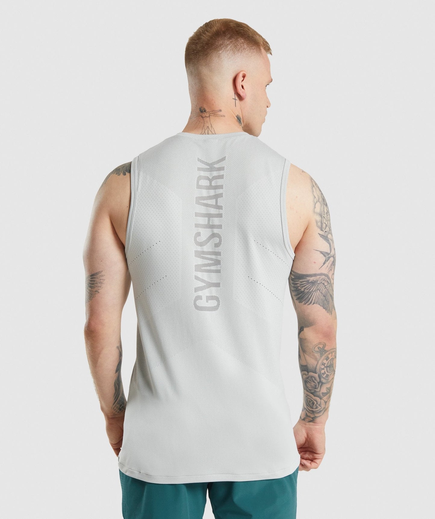 Gymshark Apex Tank - hellgrau/Holzkohle