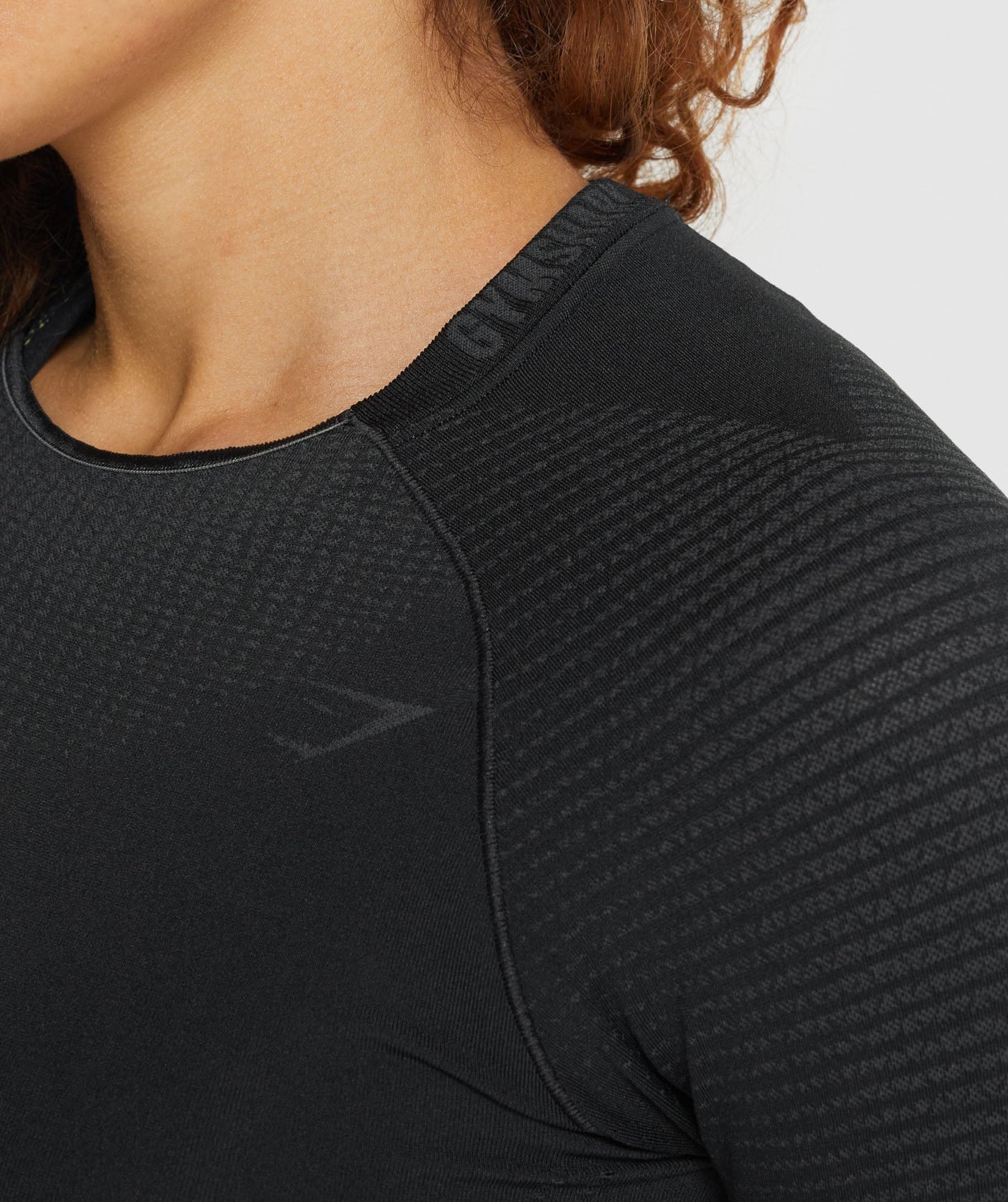 Gymshark Apex nahtloses Crop Top - Schwarz