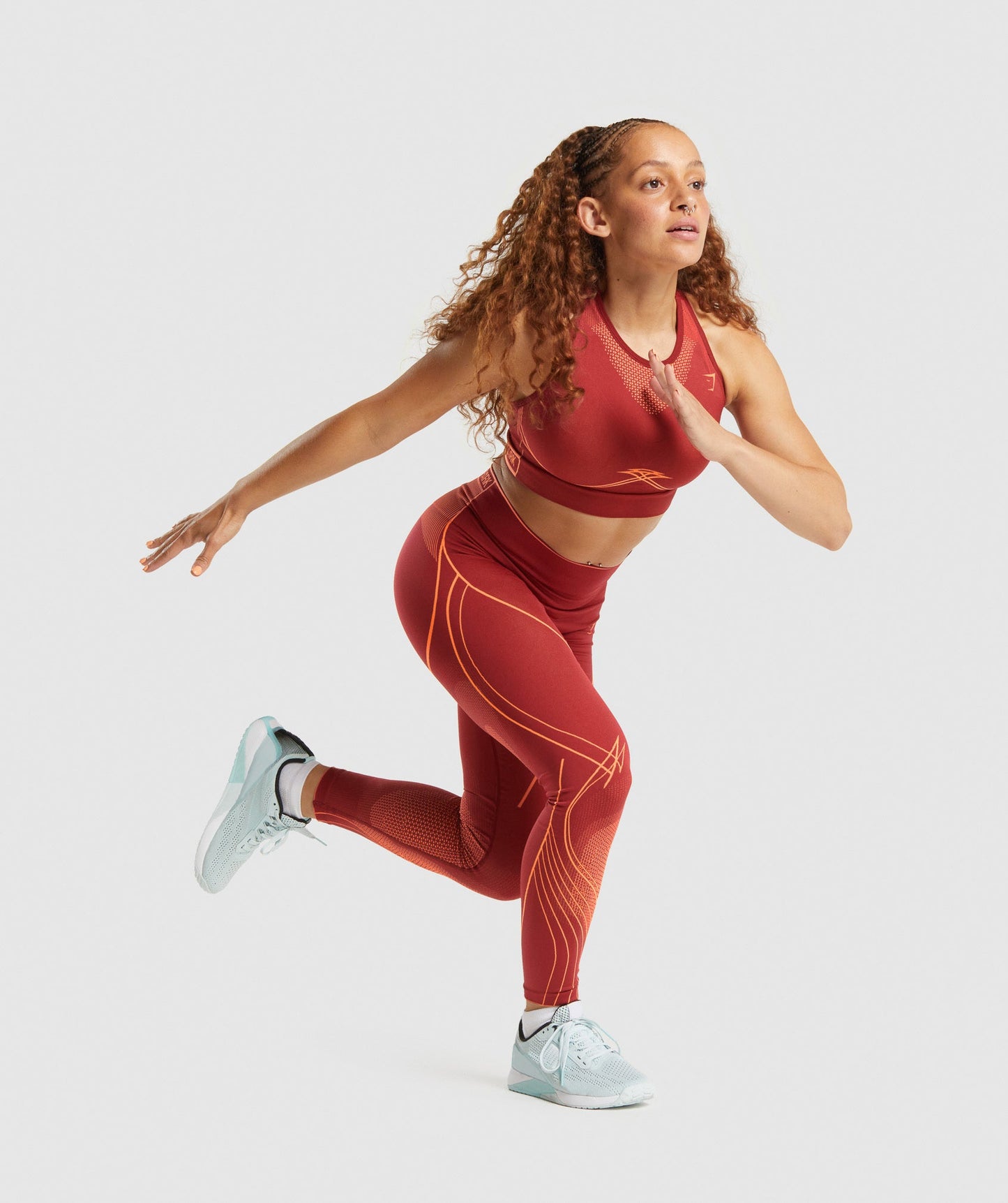 Gymshark Apex nahtlose Hochhäuser - Burgund