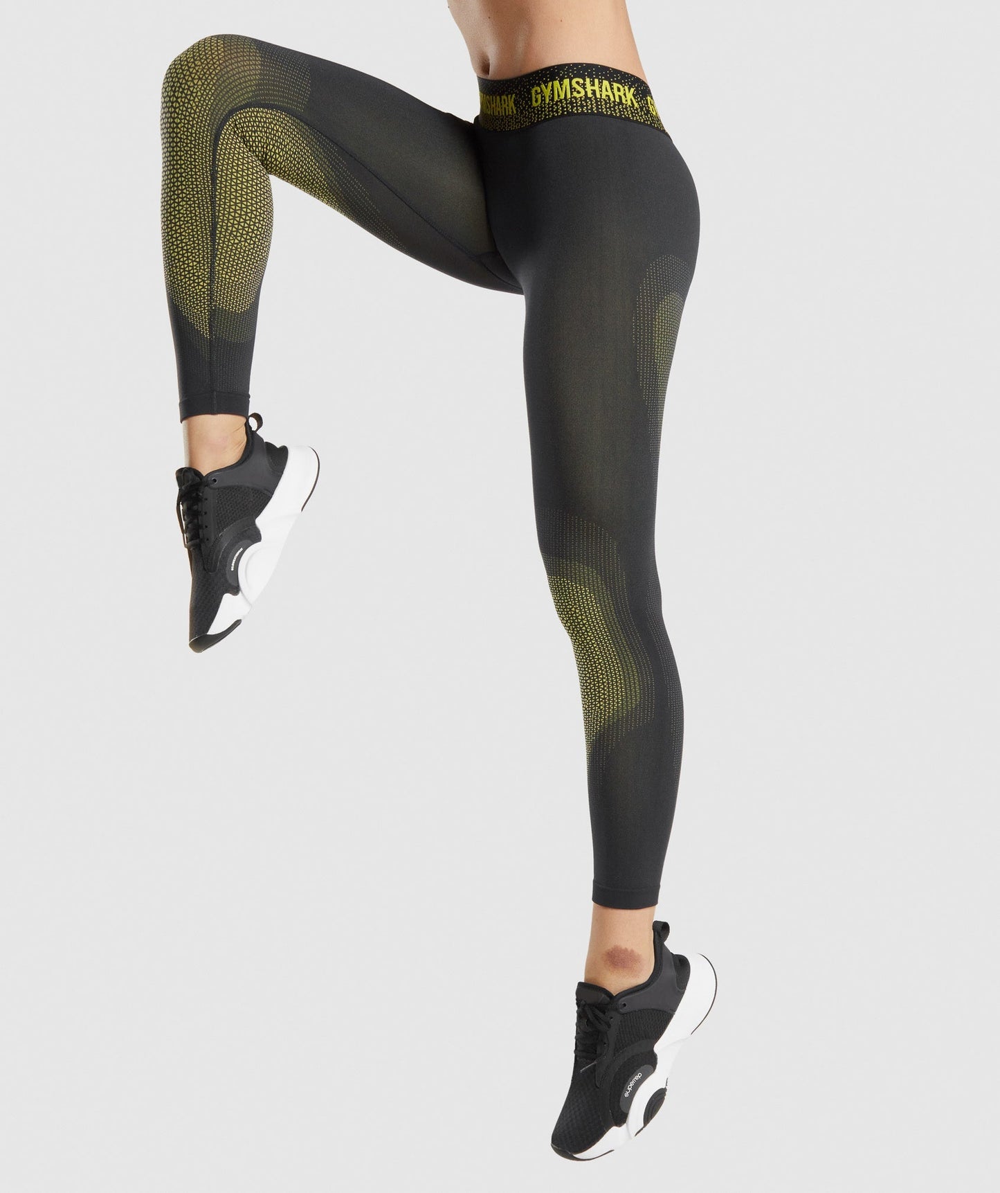 Gymshark Apex nahtlos niedrige Leggings - Schwarz/Gelb