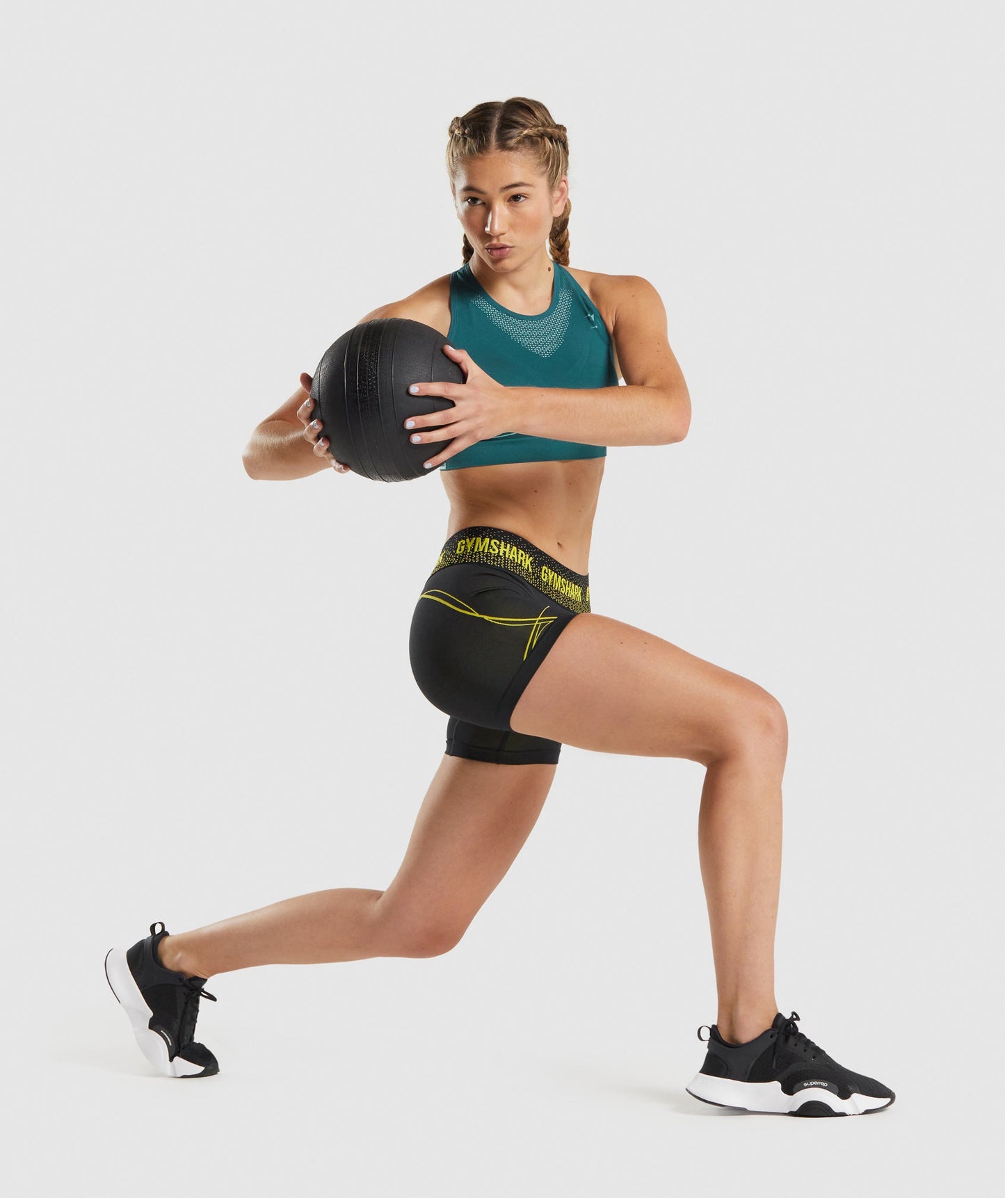 Gymshark Apex nahtlose Low -Rise -Shorts - Schwarz/Gelb