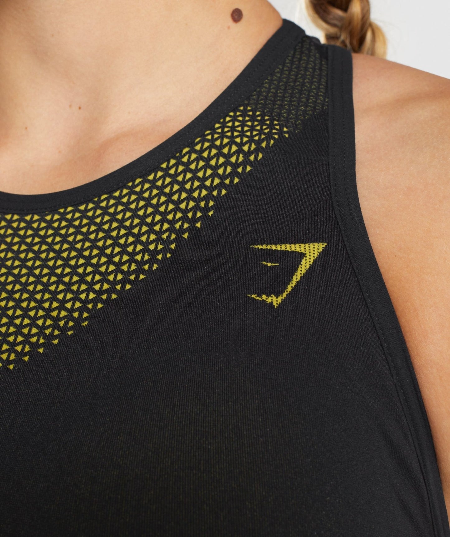 Gymshark Apex nahtloser Sport -BH - Schwarz/Gelb