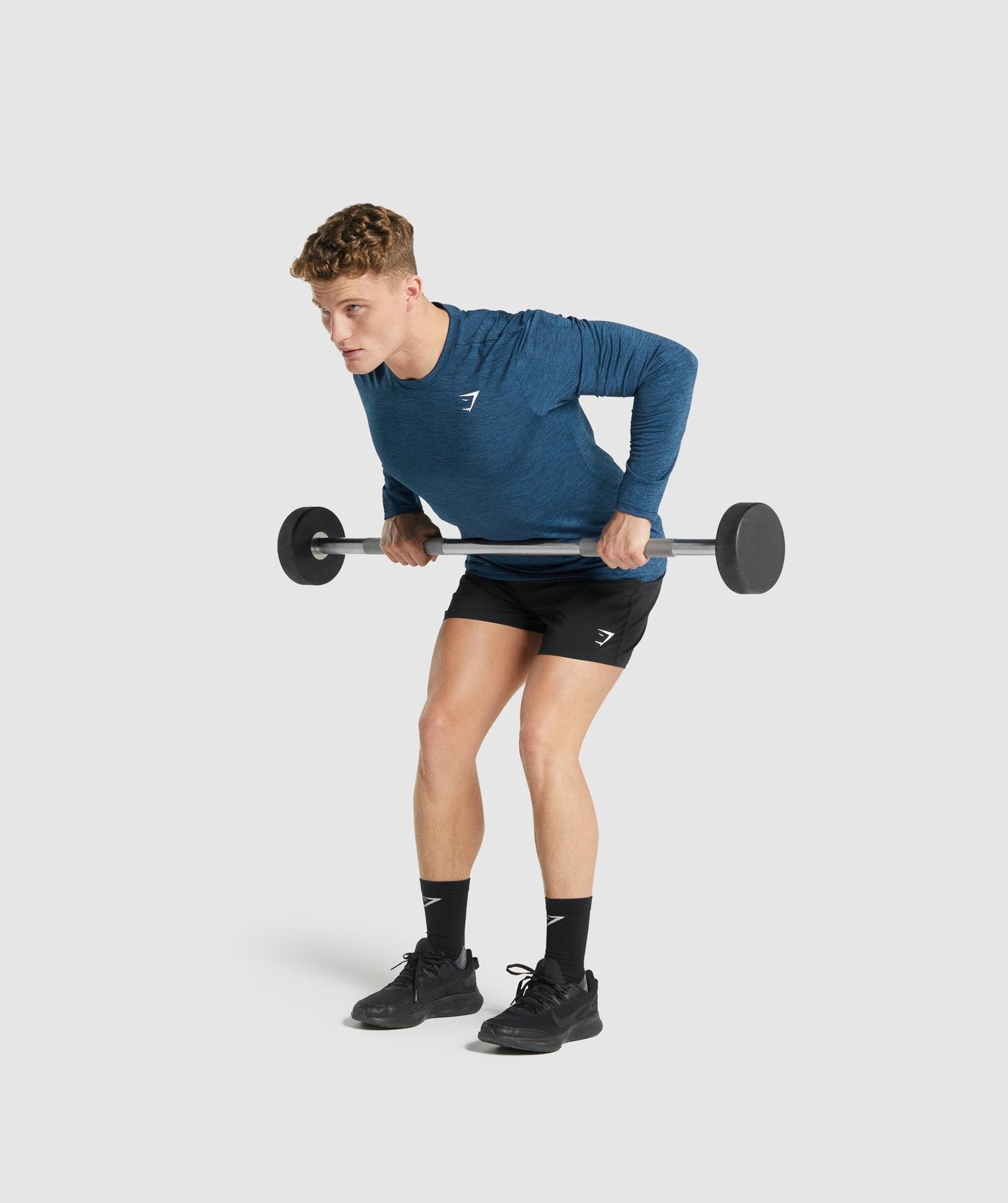 Gymshark Ankunft Marl Long Sleeve T -Shirt - Navy Marl