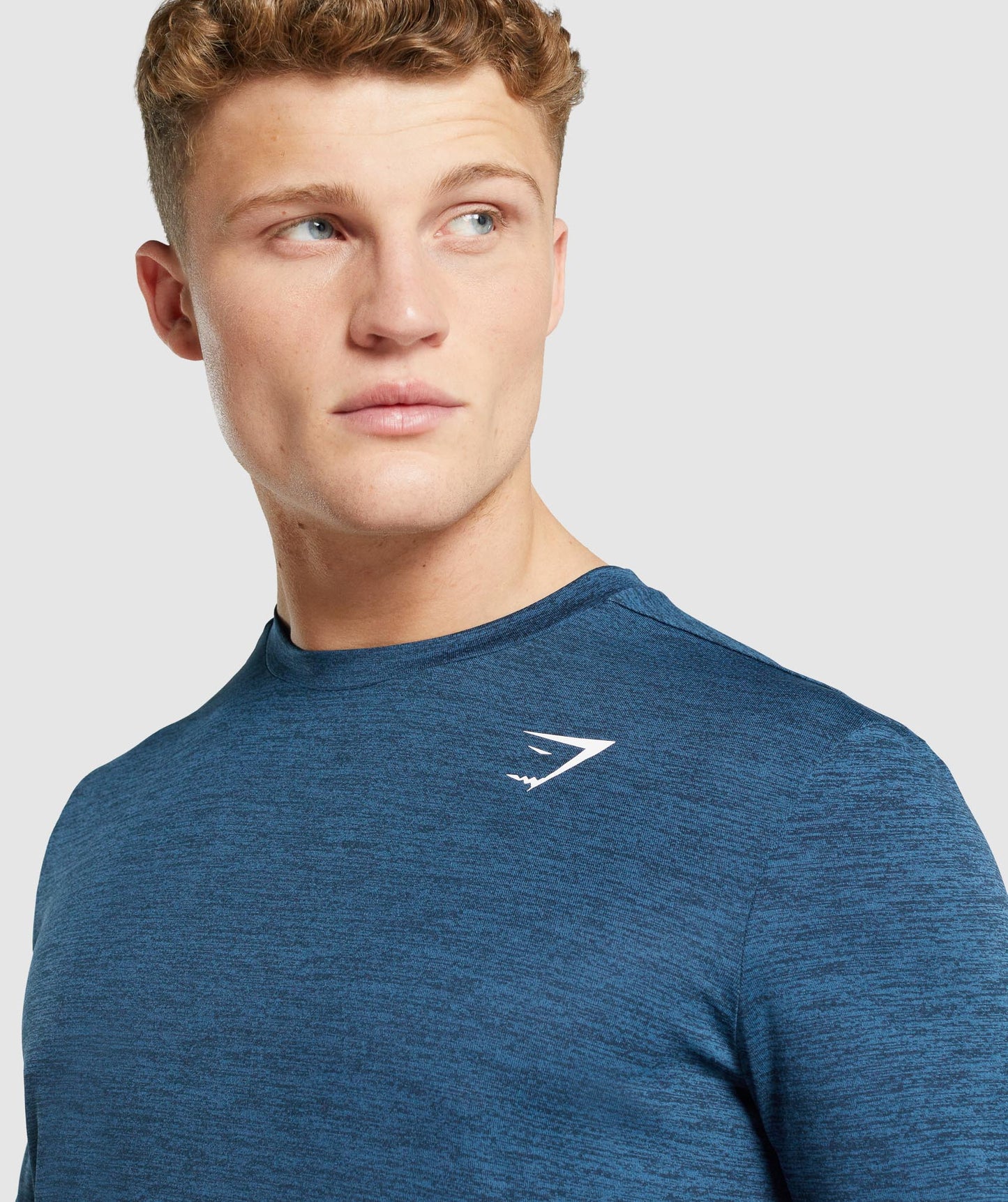 Gymshark Ankunft Marl Long Sleeve T -Shirt - Navy Marl