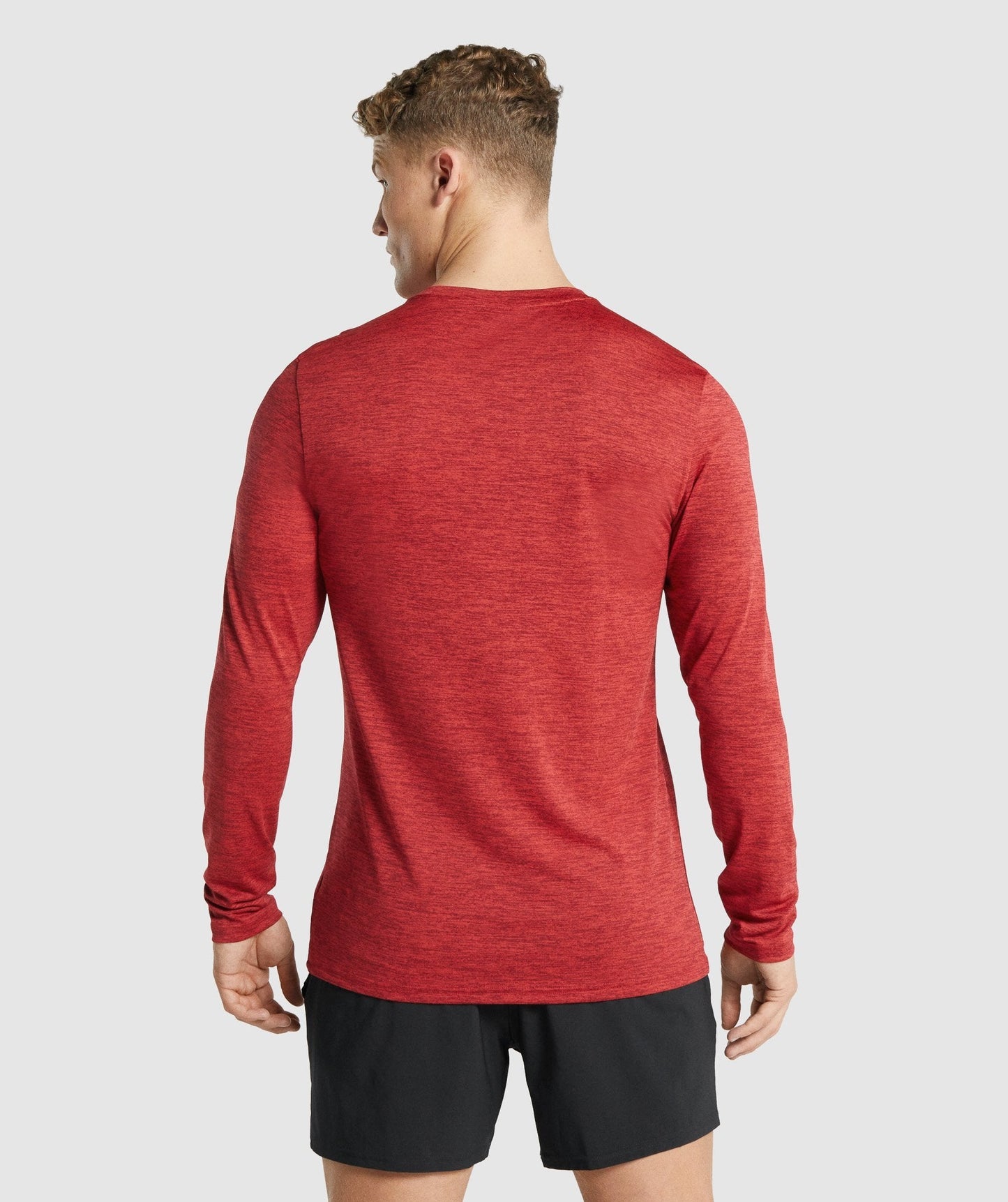 Gymshark Ankunft Marl Long Sleeve T -Shirt - Red Margel