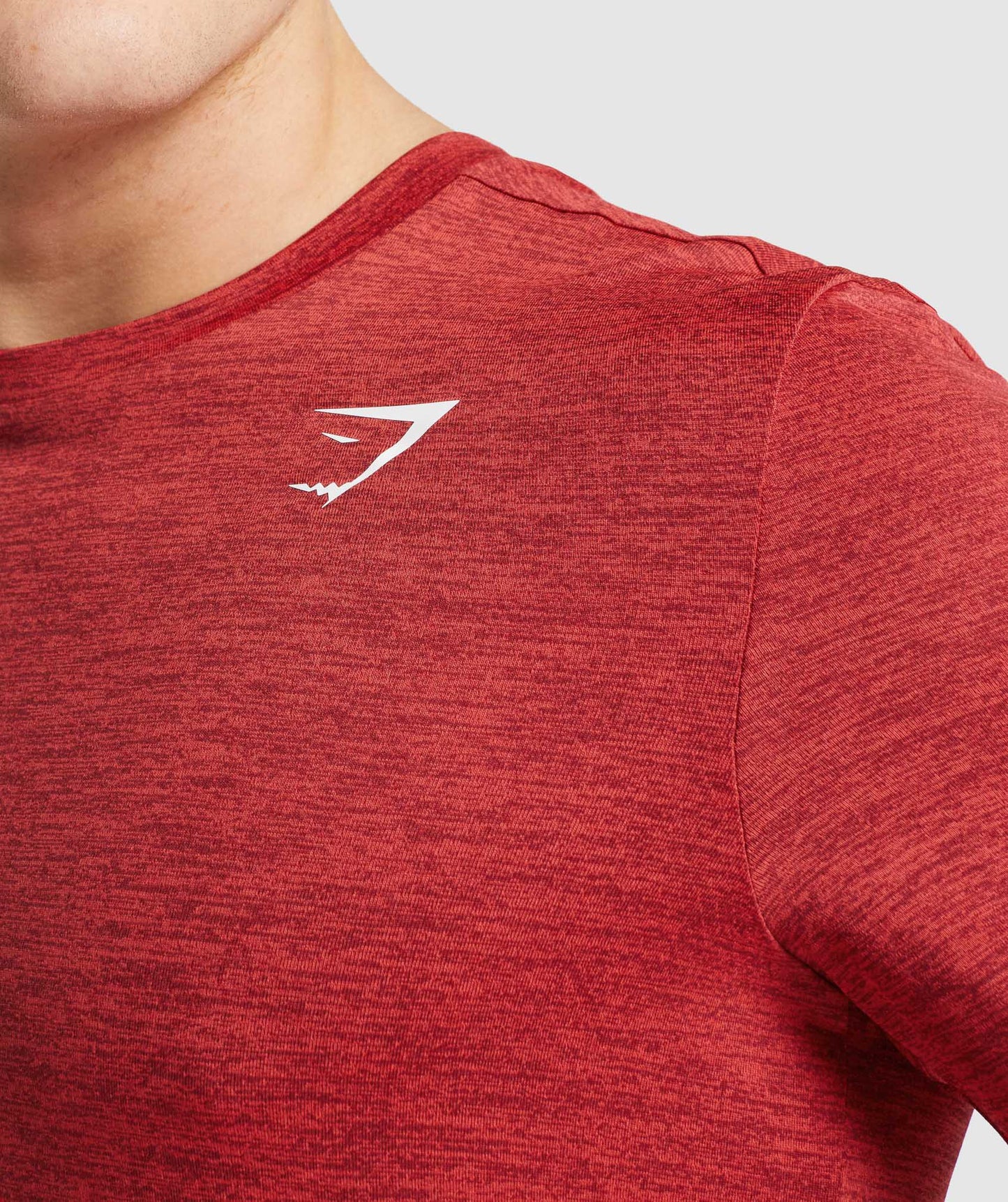 Gymshark Ankunft Marl Long Sleeve T -Shirt - Red Margel