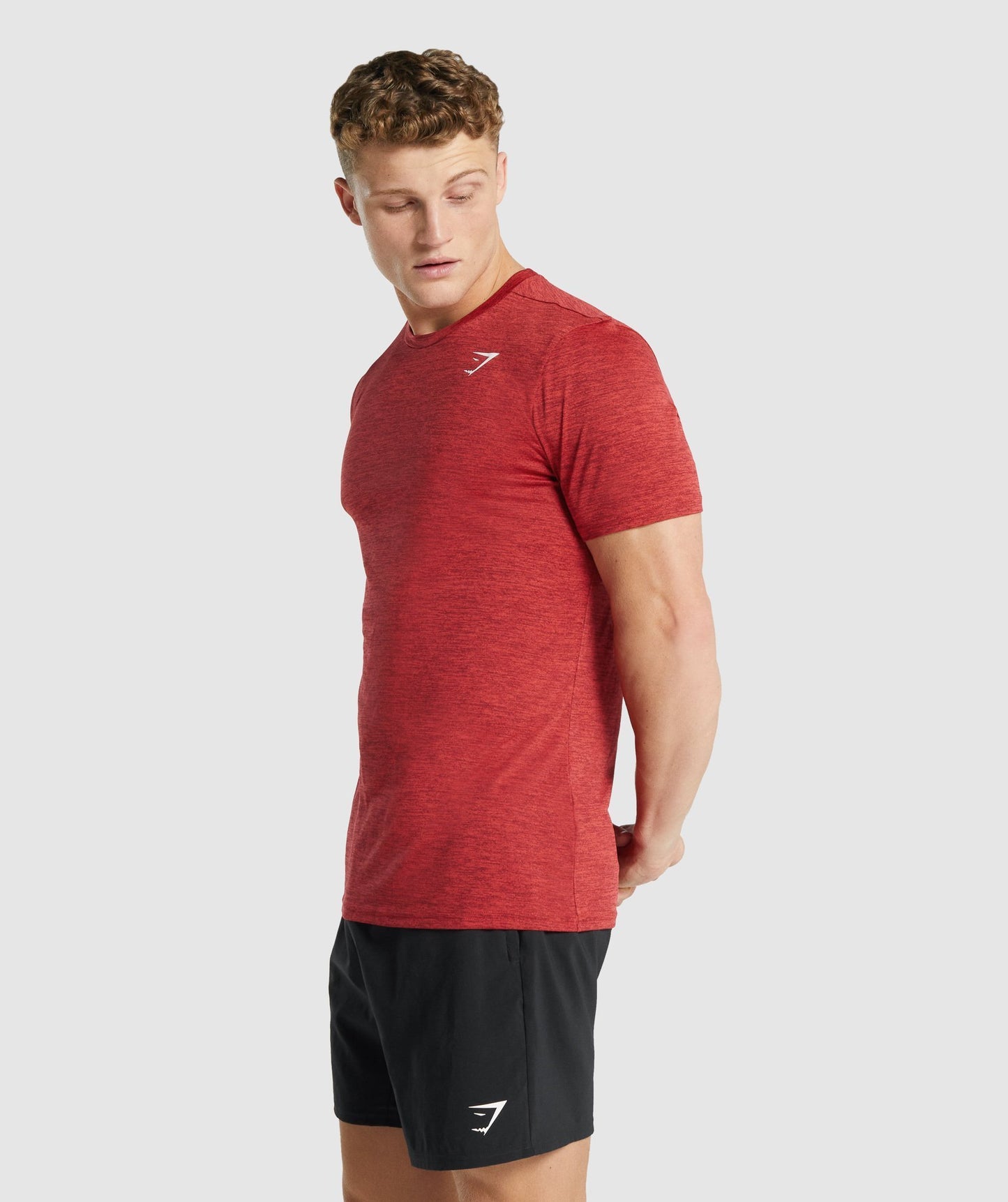 Gymshark Ankunft Marl T -Shirt - Red Margel