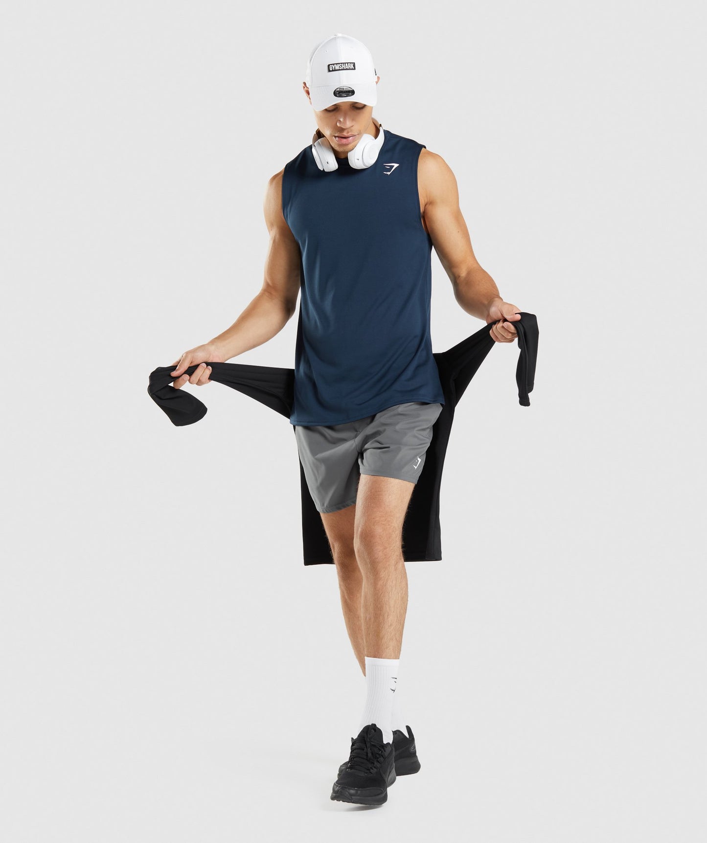 Gymshark Ankunft ärmelloses T -Shirt - Marine