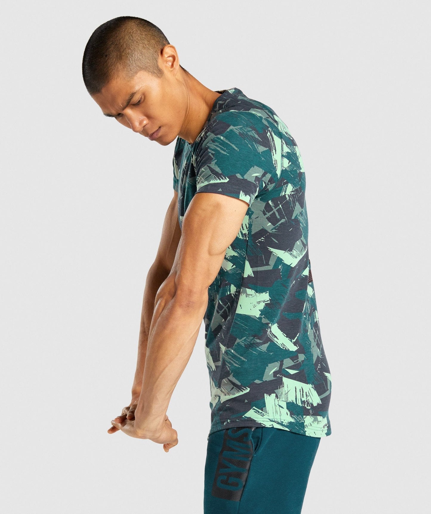 Gymshark Bold T-Shirt - Green Print