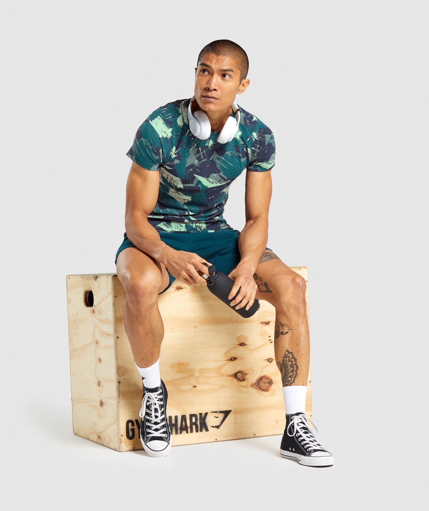 Gymshark Bold T-Shirt - Green Print