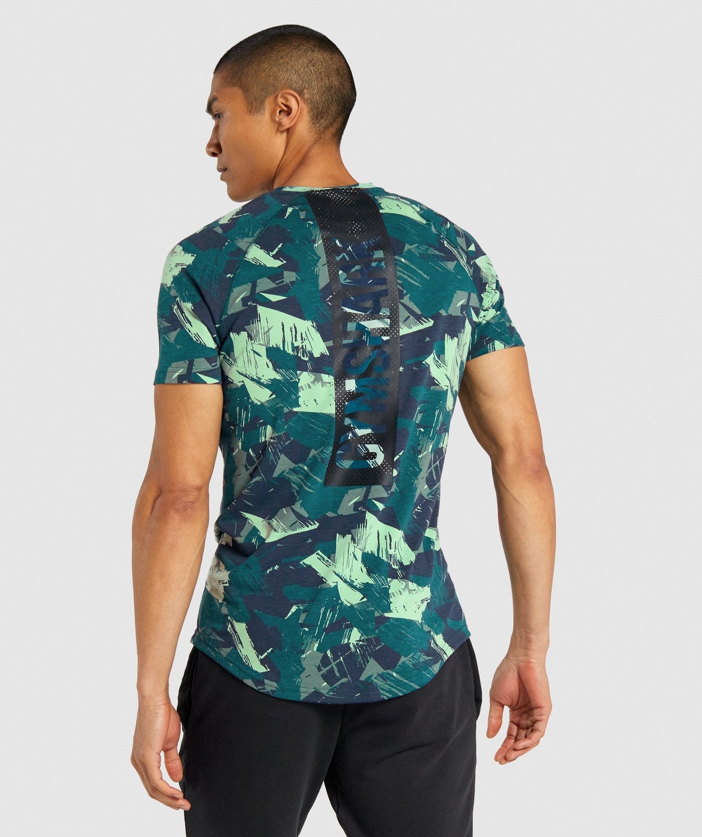 Gymshark Fett T -Shirt - grüner Druck