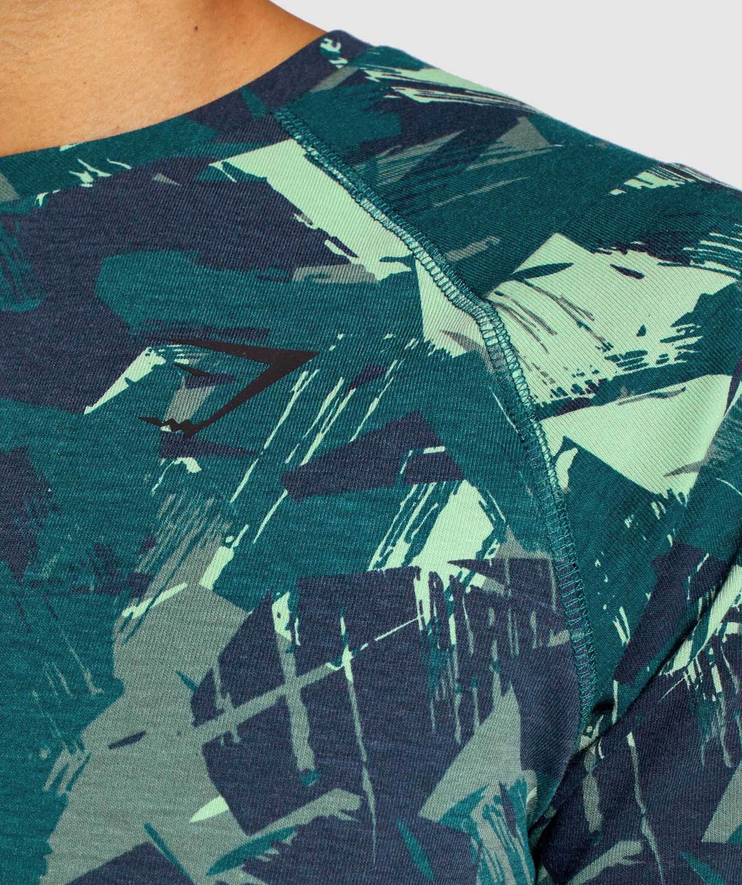 Gymshark Fett T -Shirt - grüner Druck