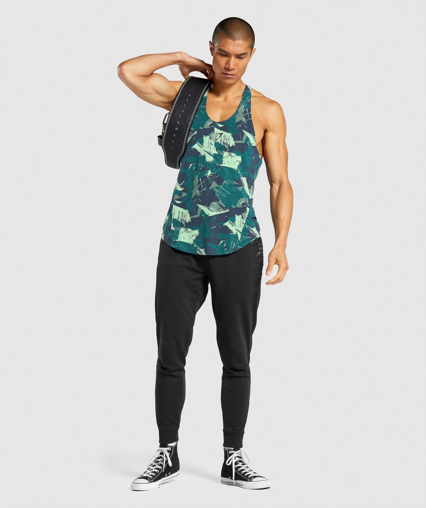 Gymshark Bold Stringer - grüner Druck