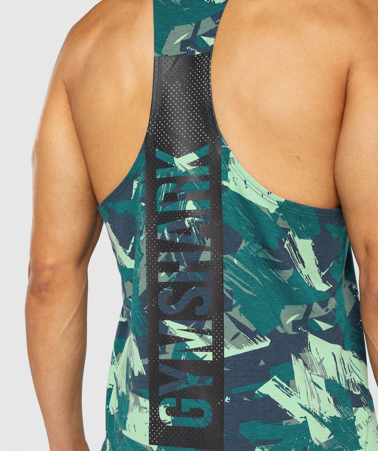 Gymshark Bold Stringer - grüner Druck