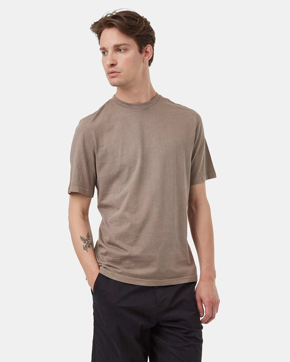 Regenerative Cotton Step Hem T-Shirt