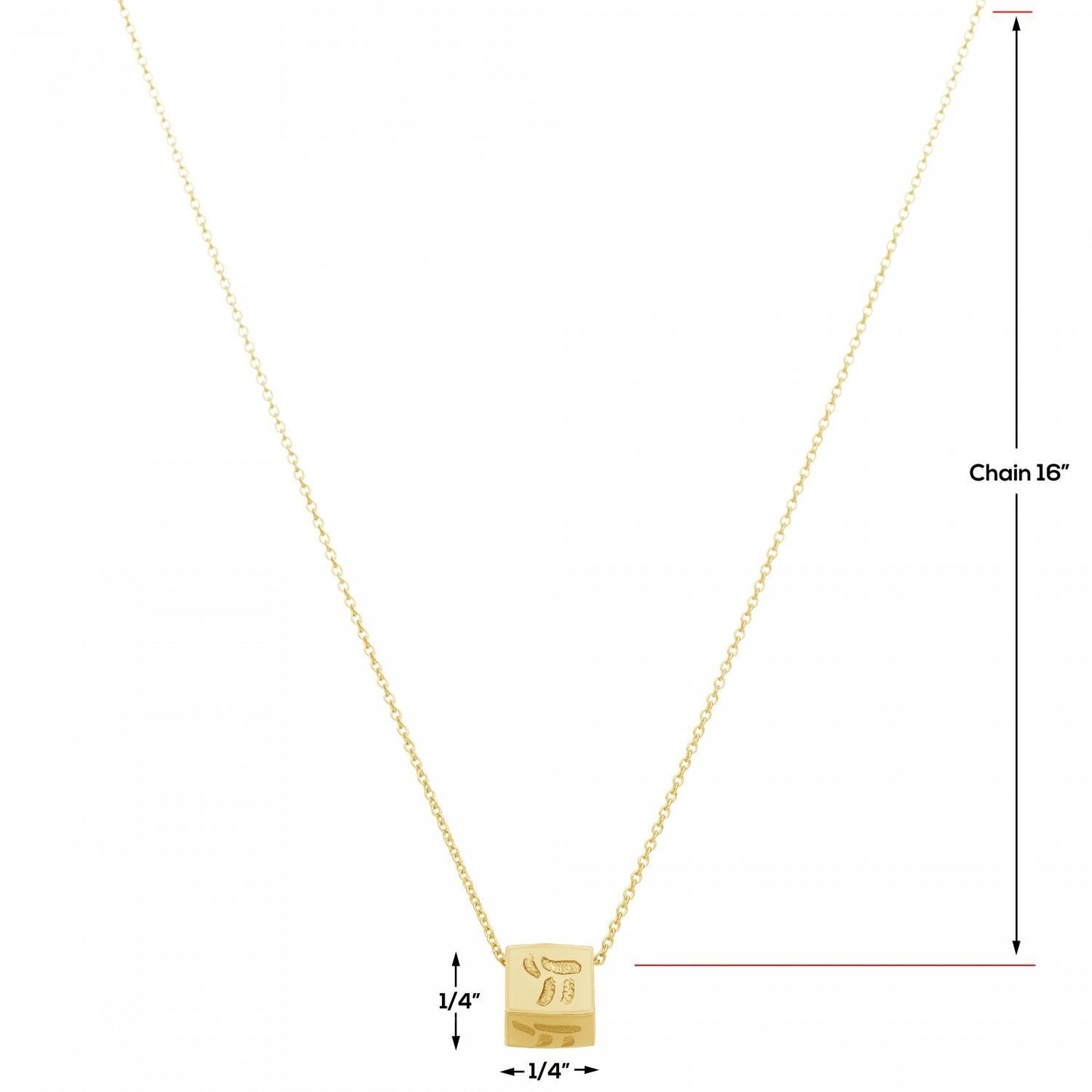 14 Karat Gold Chai Perlen Halskette mit Kette