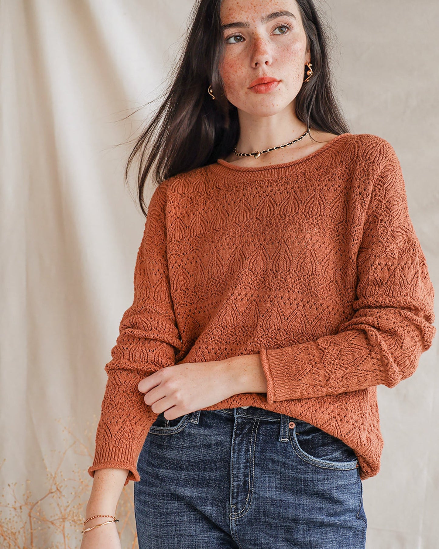 Pullover mit Stilted Arches - Rost