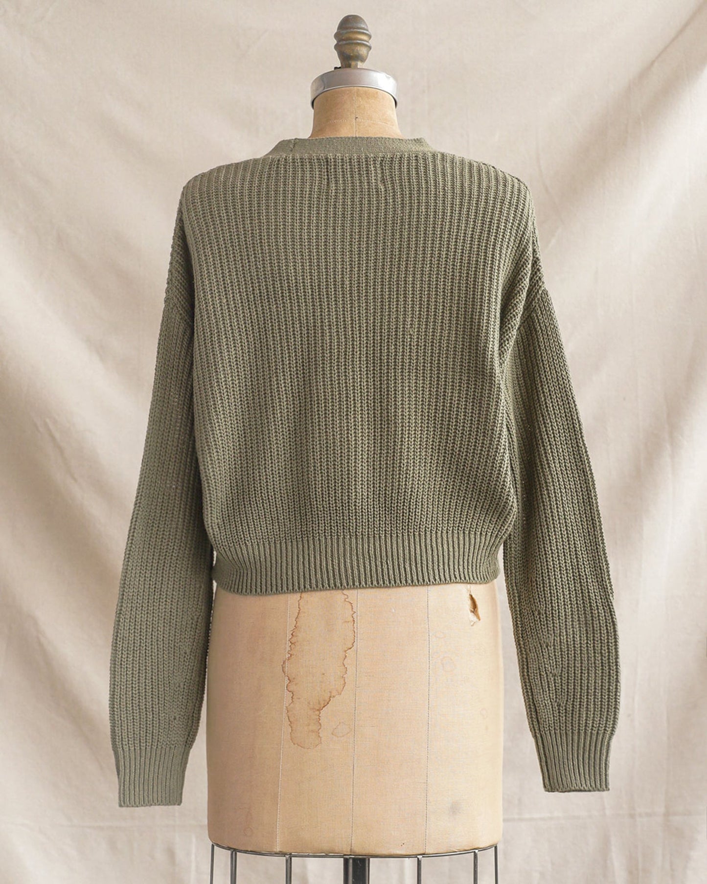 Strickjacke aus Crushed Basilikum