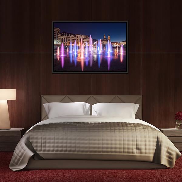 Colorful Fountains Canvas Wall Art-3 Horizontal-Gallery Wrap-25" x 16"-Tiaracle