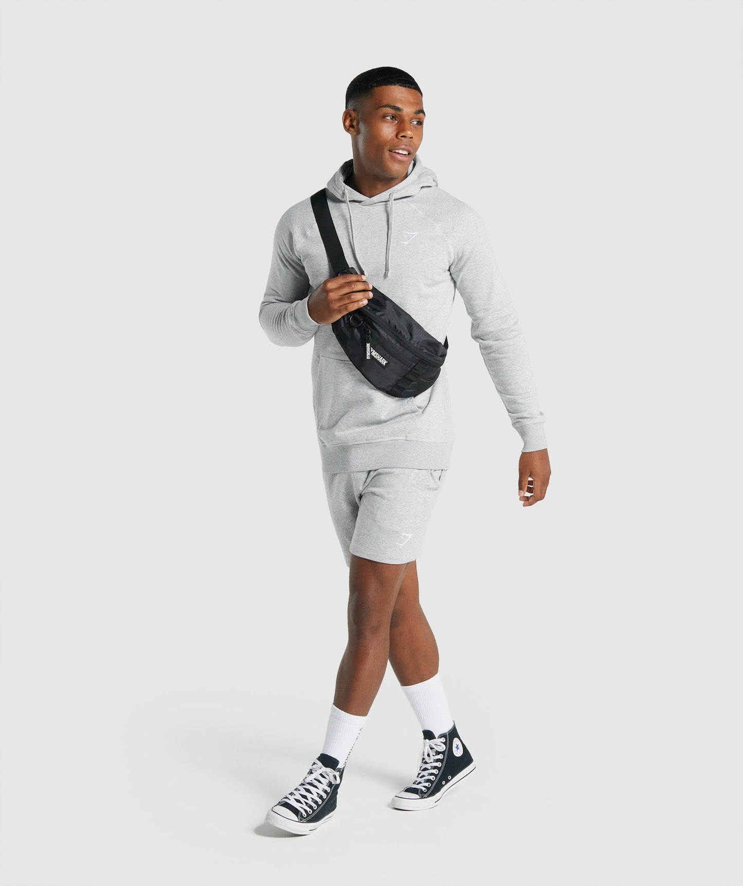Gymshark Crest Hoodie - hellgraue Mergel
