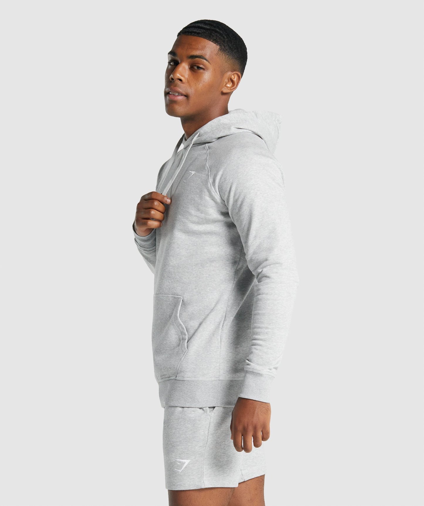 Gymshark Crest Hoodie - hellgraue Mergel