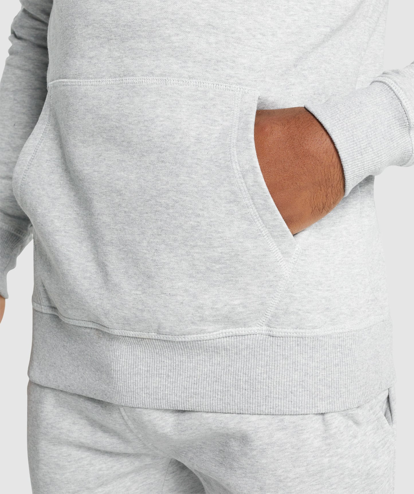 Gymshark Crest Hoodie - hellgraue Mergel