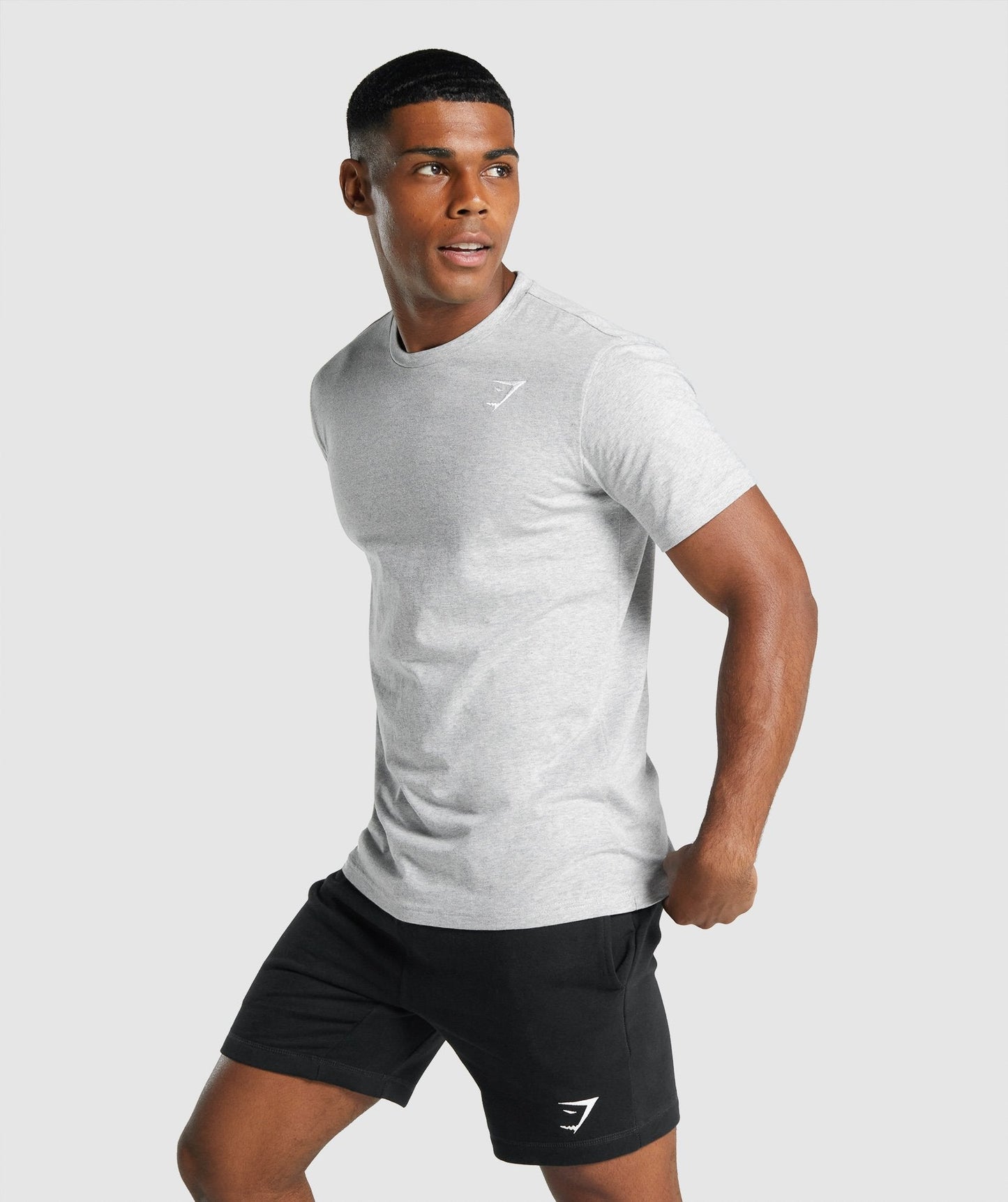 Gymshark Crest T -Shirt - hellgraue Mergel