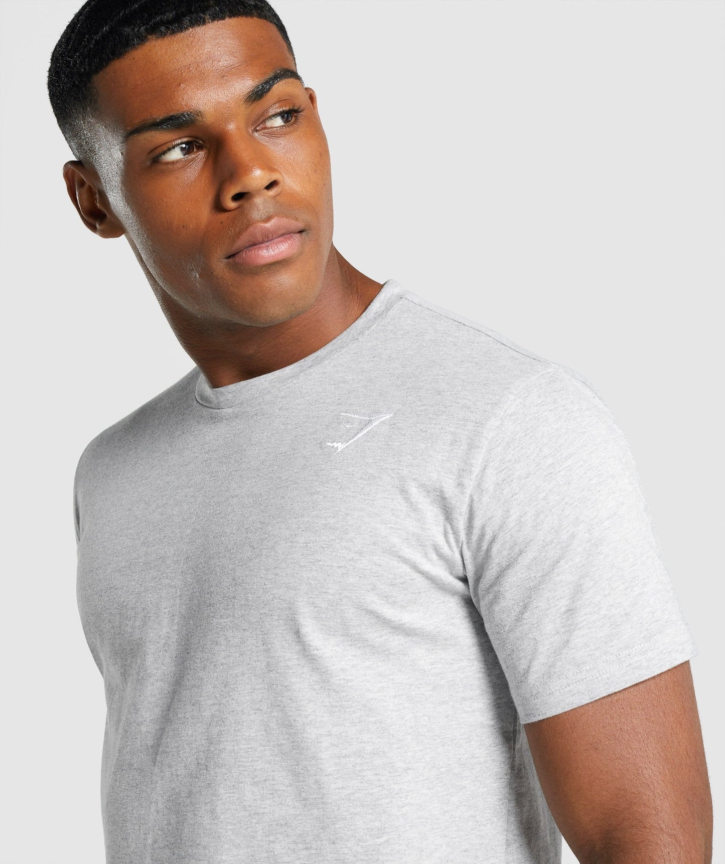 Gymshark Crest T -Shirt - hellgraue Mergel