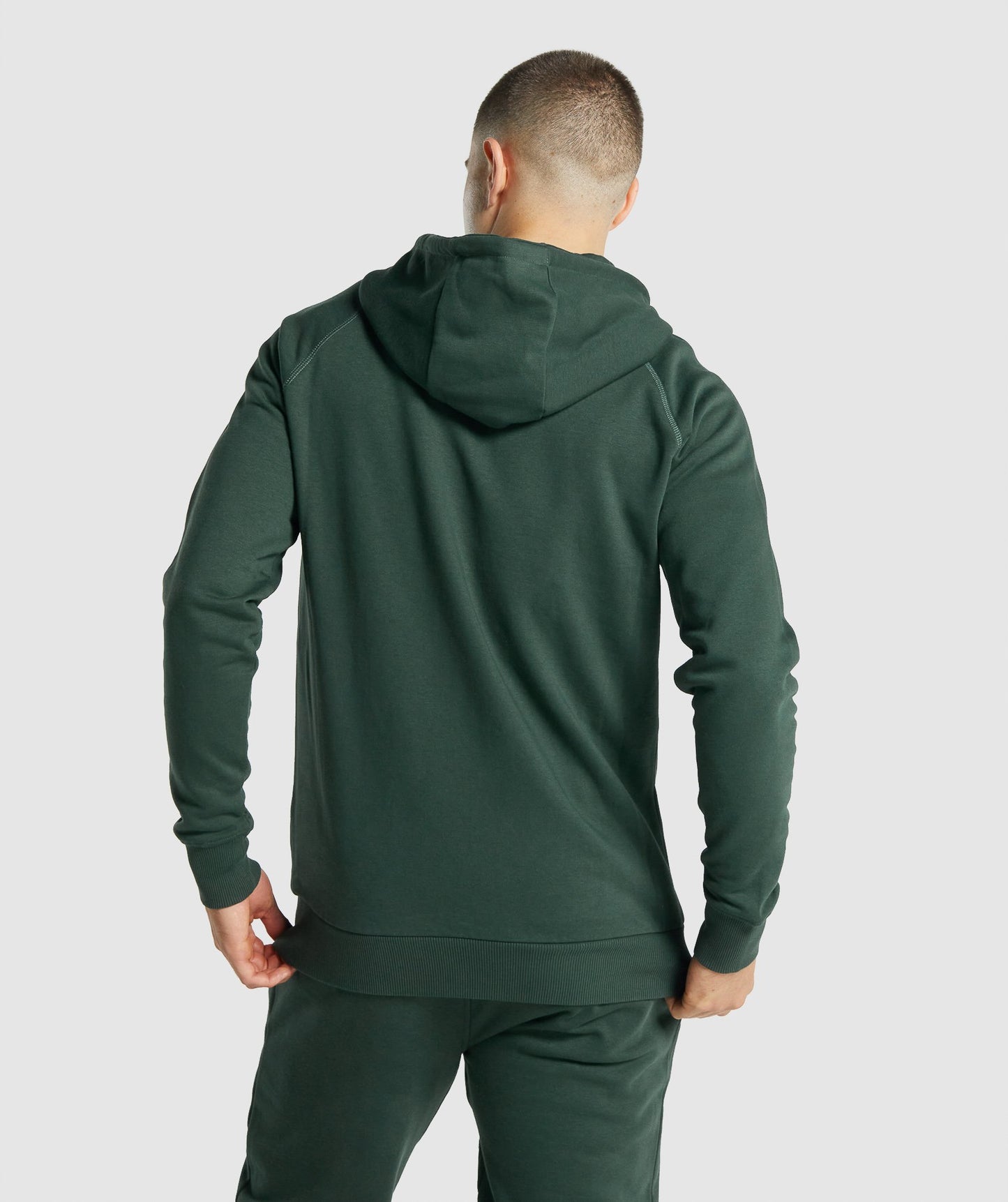 Gymshark Crest Zip Up Hoodie - Dunkelgrün