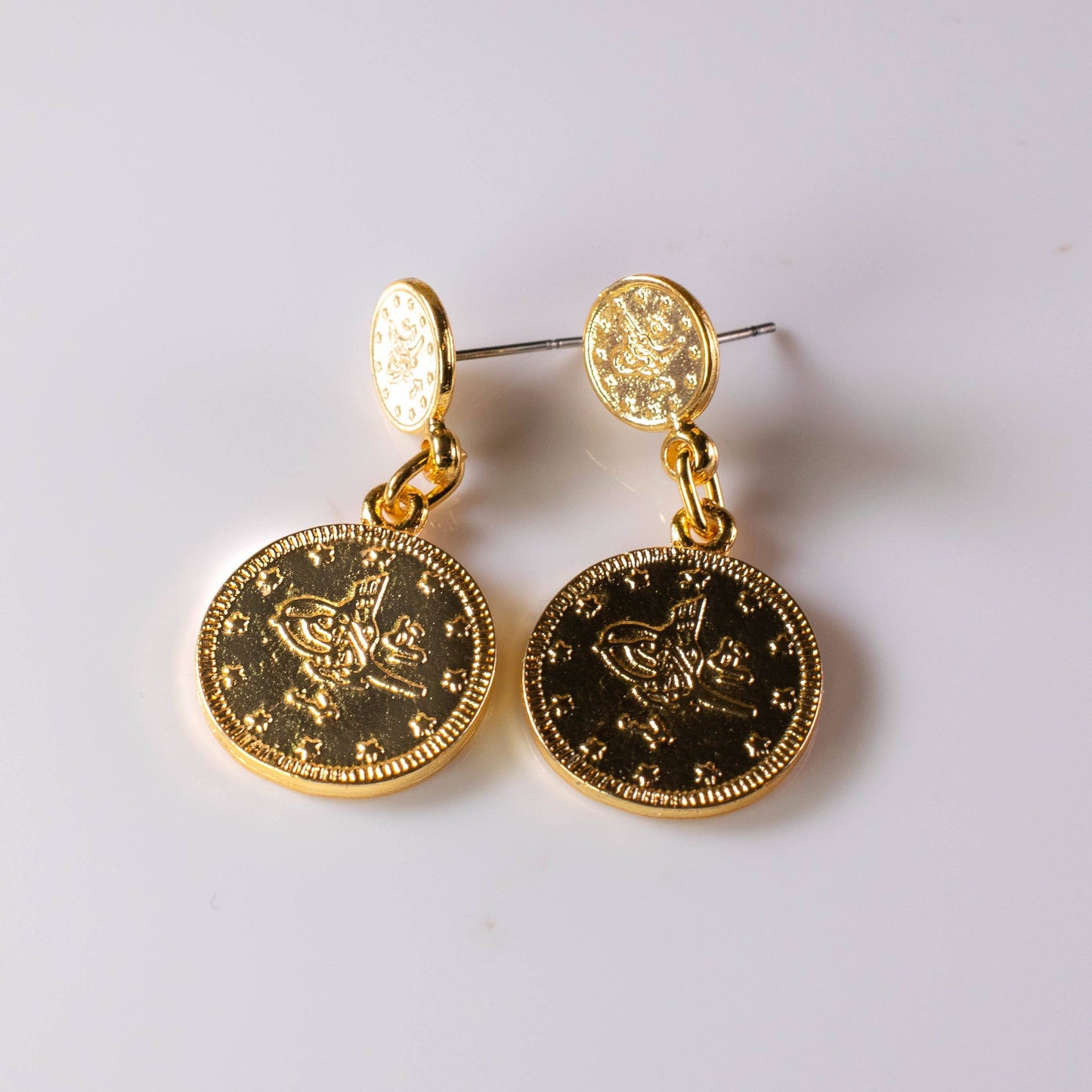 Tughra Coin Earrings