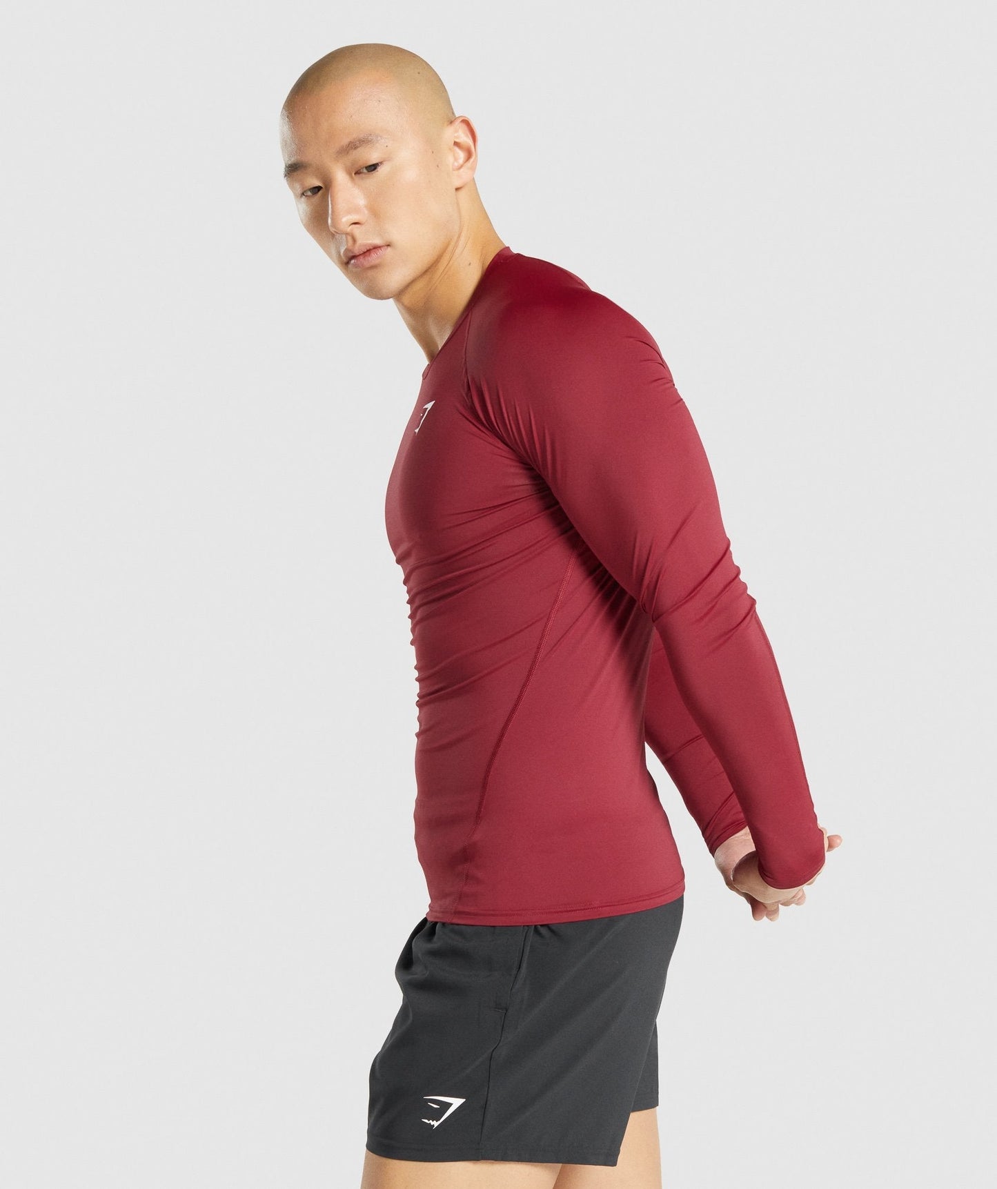 Gymshark -Element Baselayer Langarm T -Shirt - Burgund