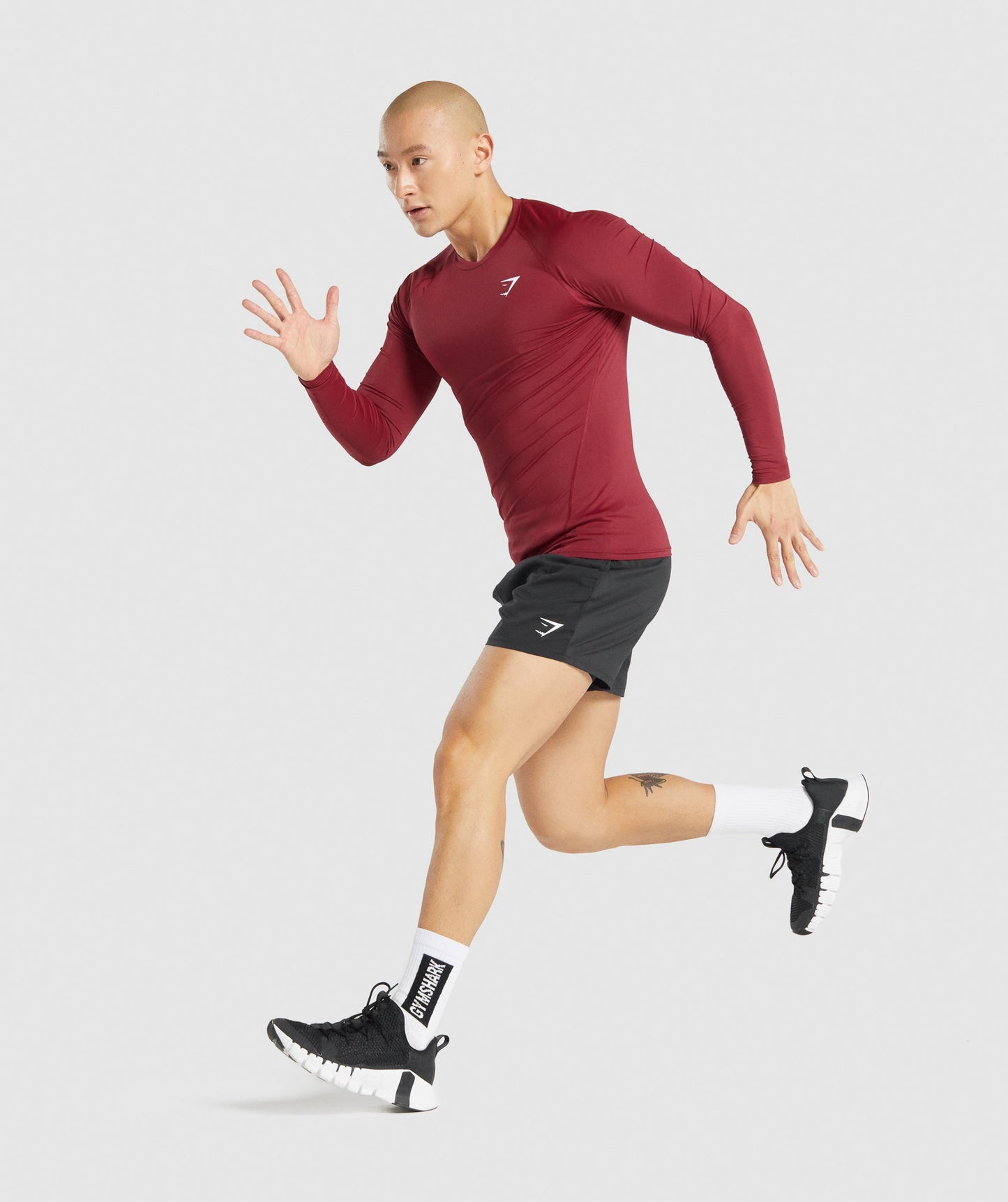 Gymshark -Element Baselayer Langarm T -Shirt - Burgund