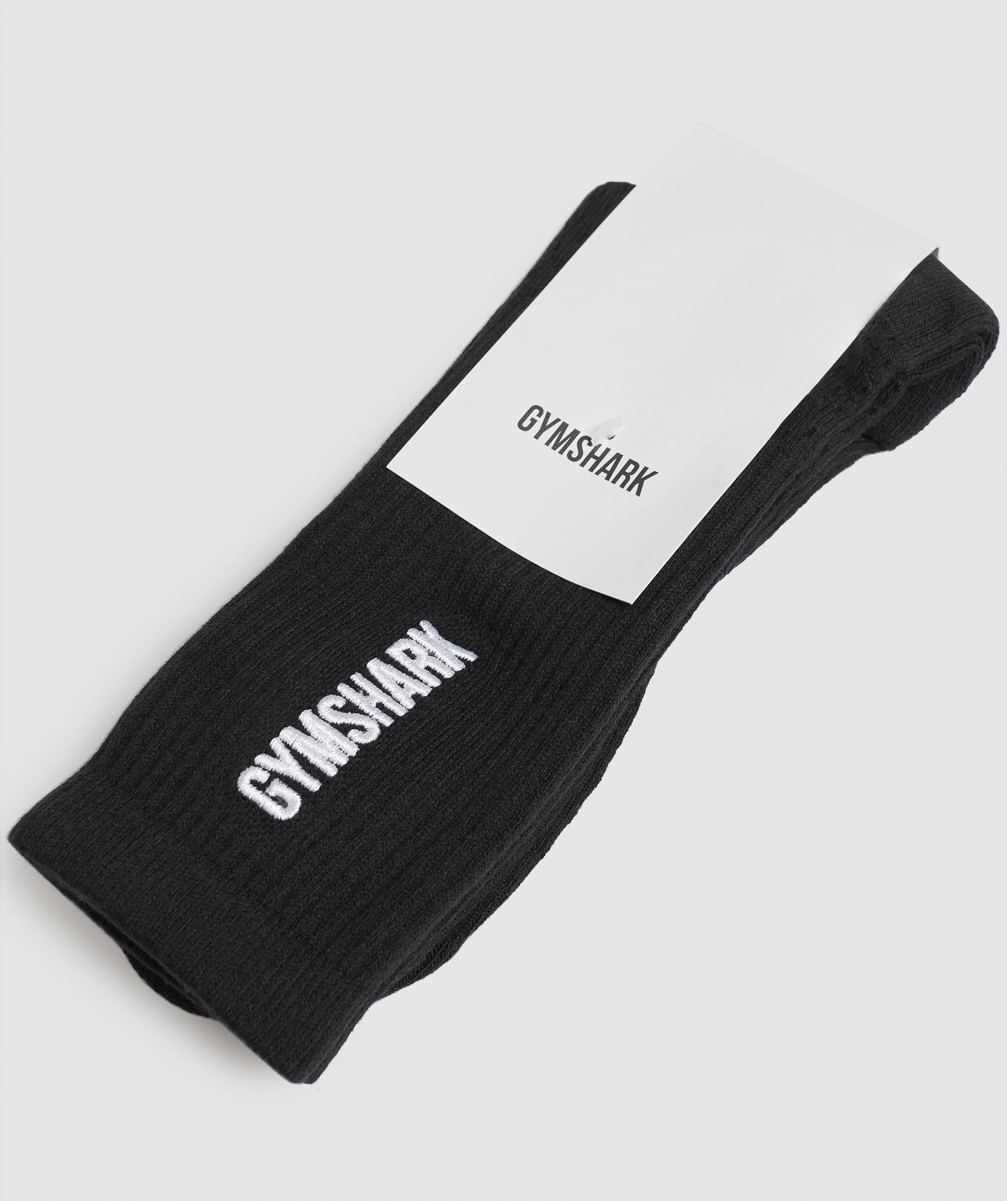 Gymshark bestickte Logo -Crew -Socken - schwarz