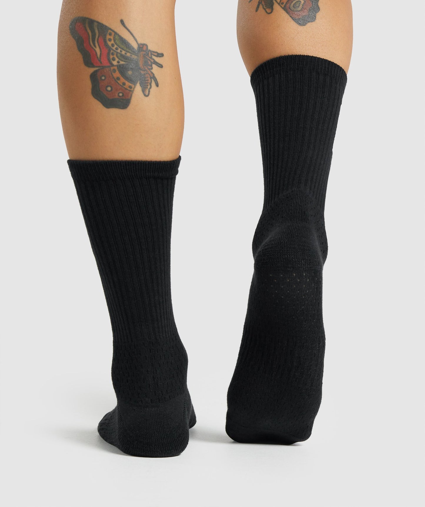 Gymshark bestickte Logo -Crew -Socken - schwarz