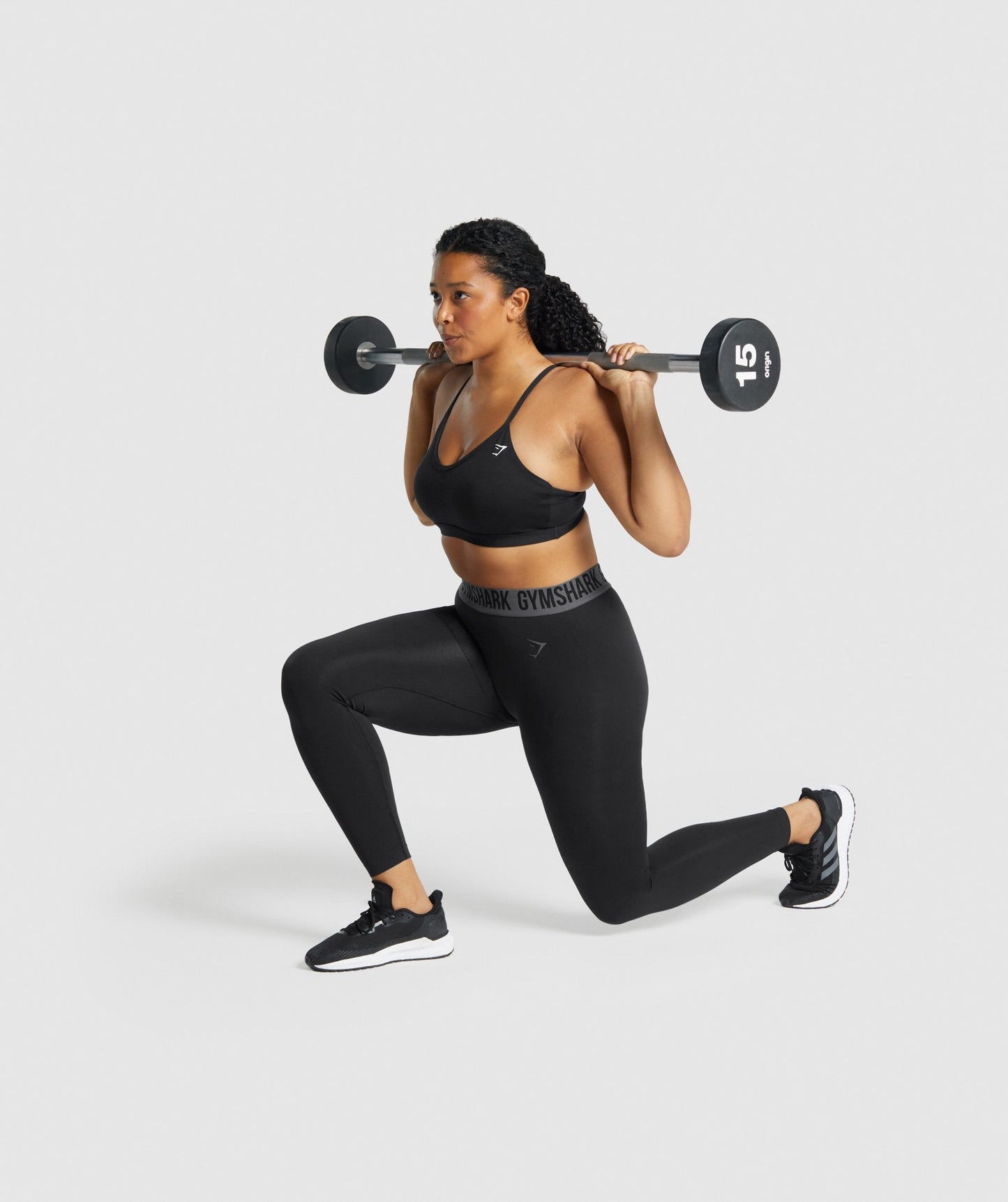 Gymshark fit nahtlose Leggings - schwarz