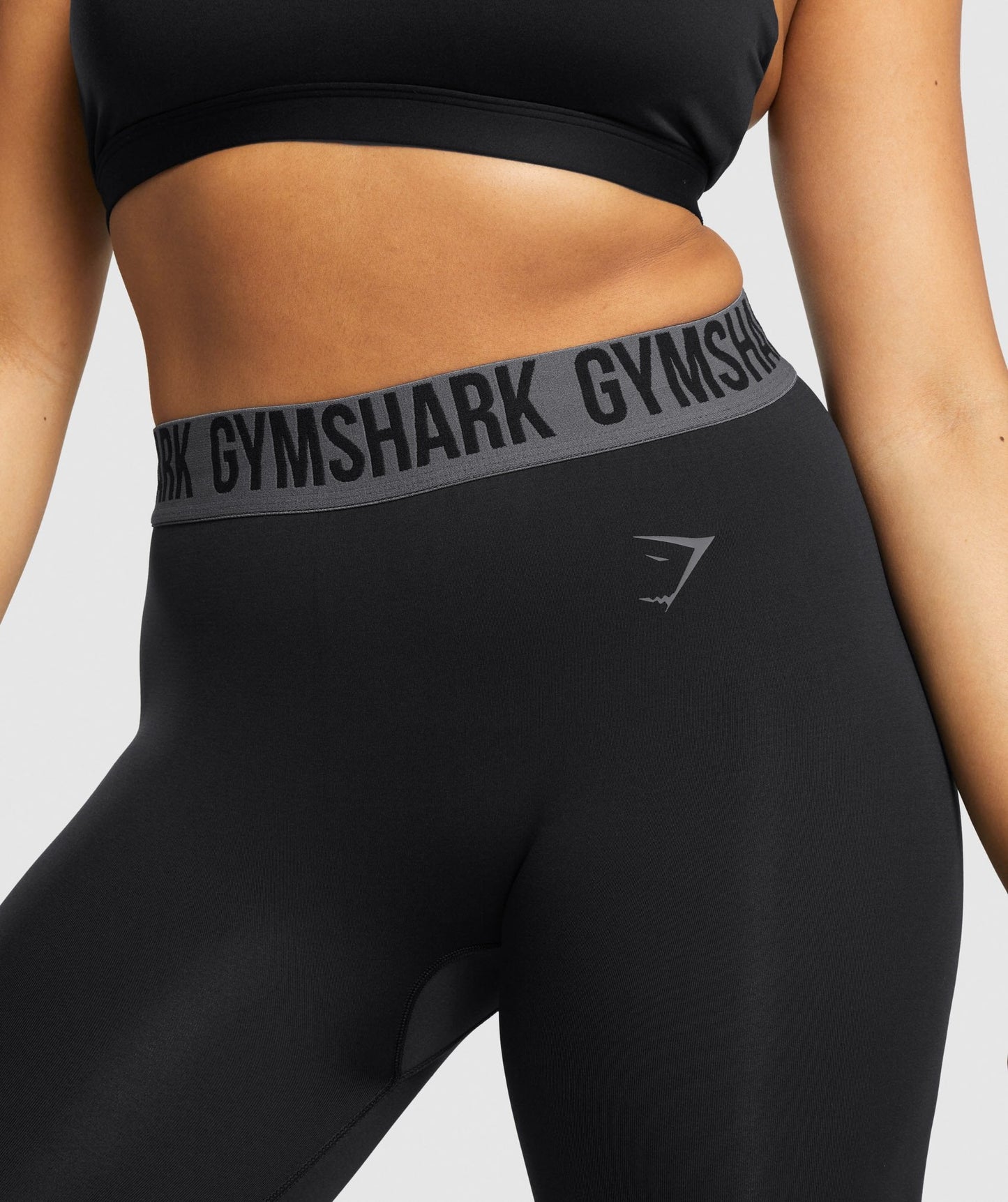 Gymshark fit nahtlose Leggings - schwarz