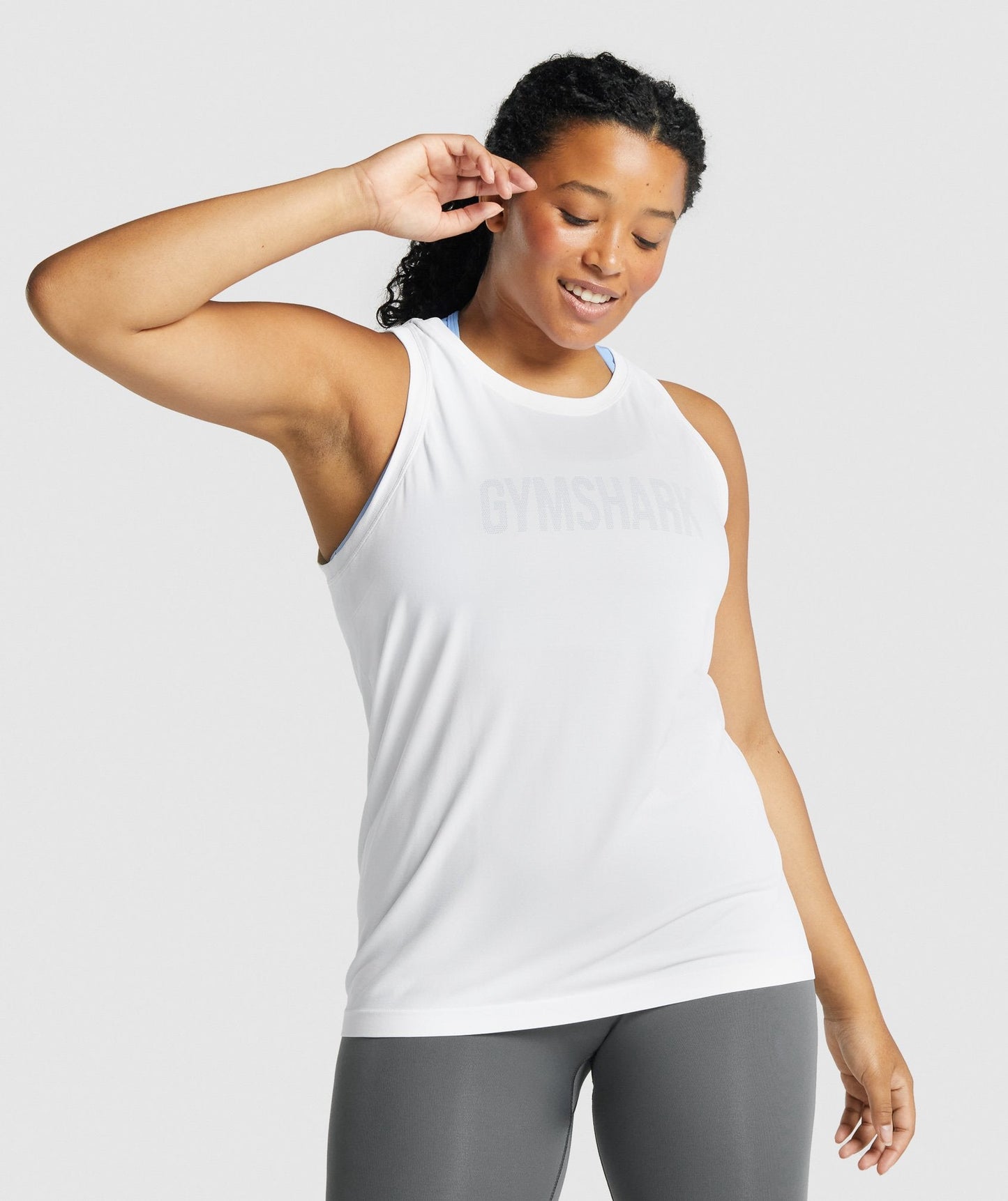 Gymshark Fit nahtlose lose Weste - Weiß