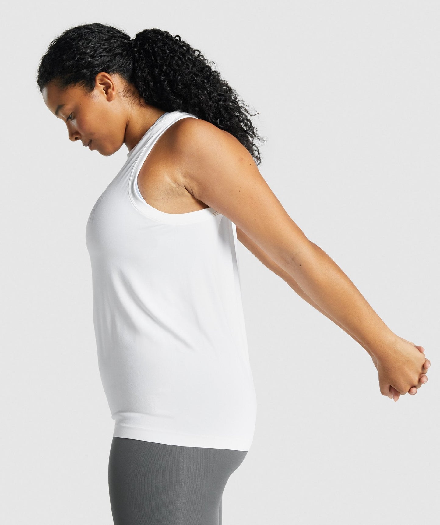 Gymshark Fit nahtlose lose Weste - Weiß