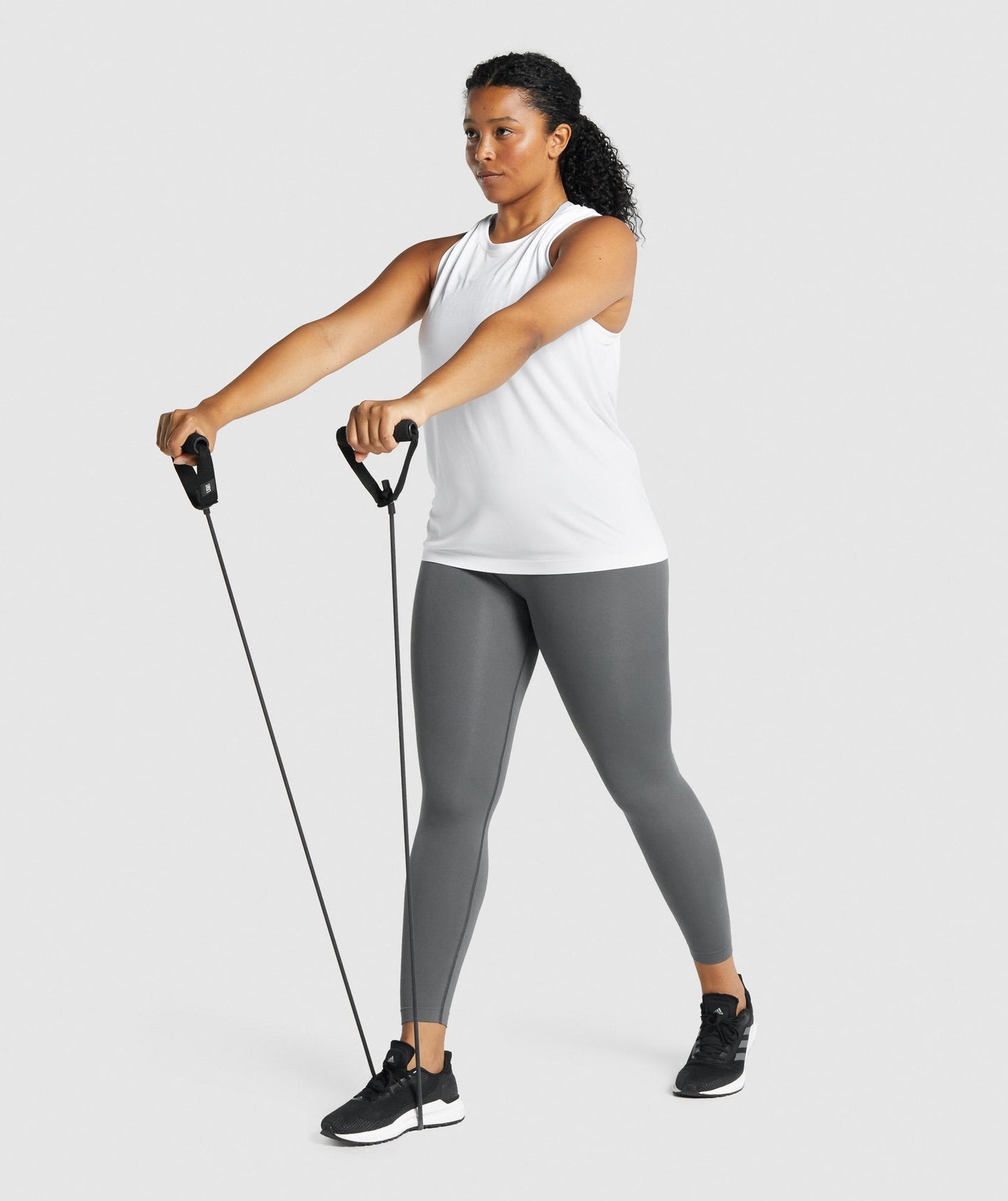 Gymshark Fit nahtlose lose Weste - Weiß